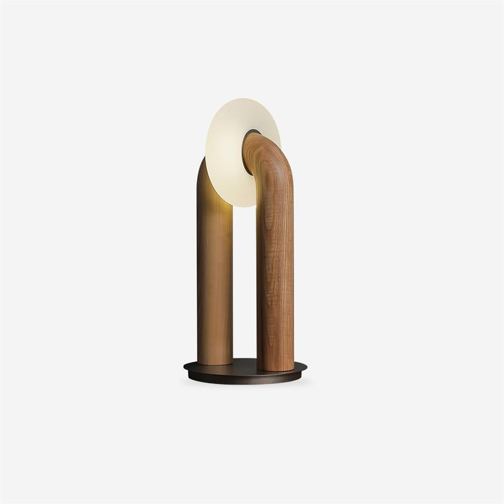 Disc Wooden Table Lamp