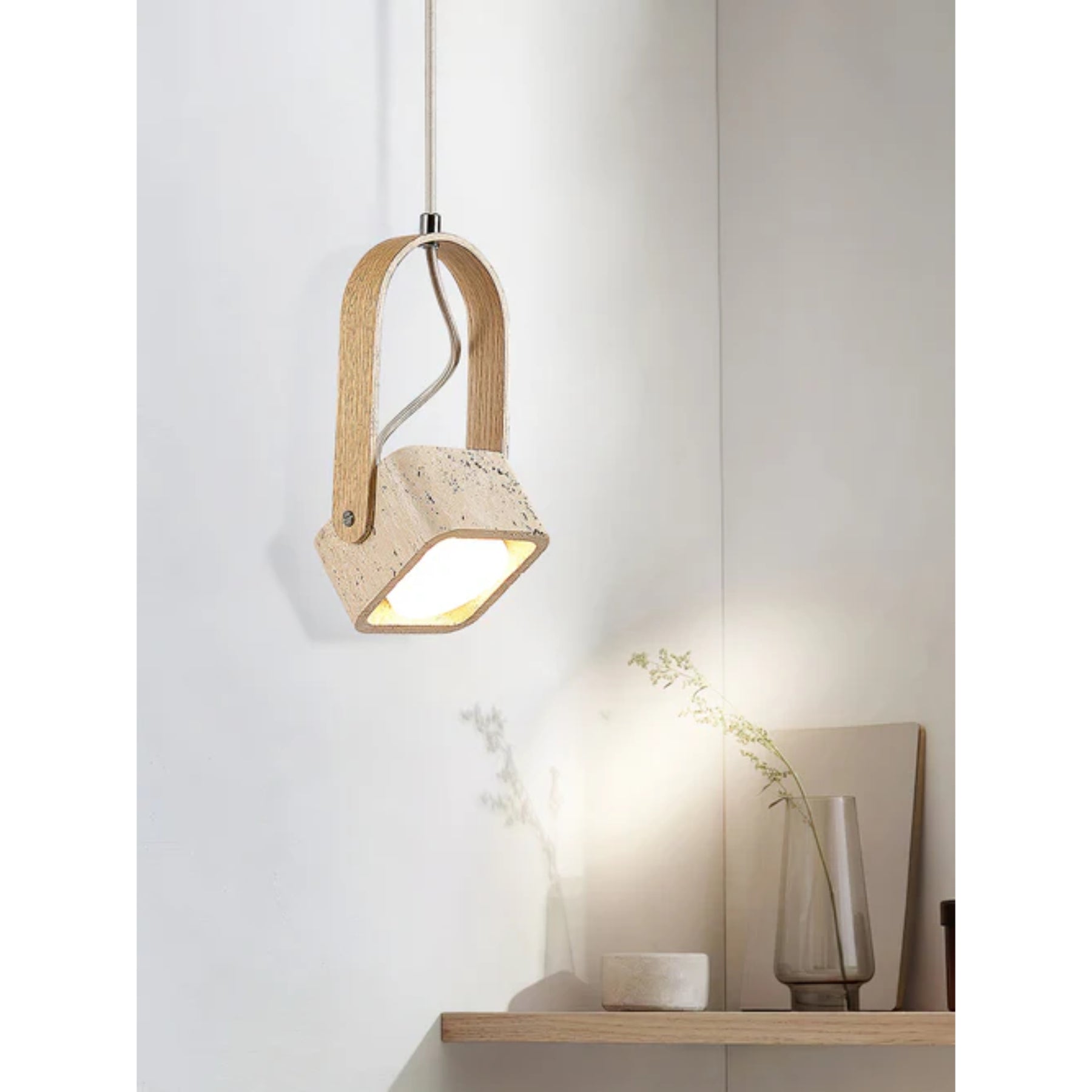 Lorecello Natural Stone Pendant Light