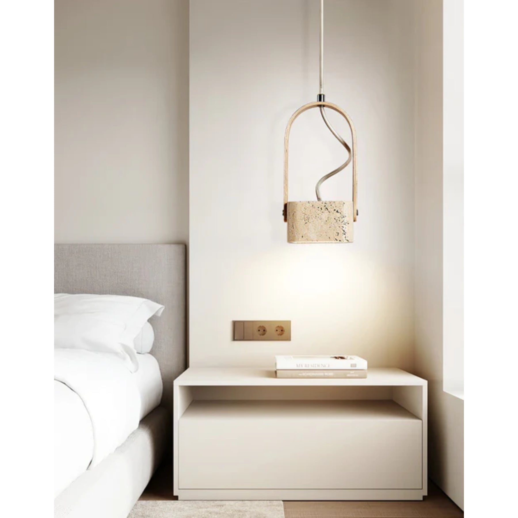 Lorecello Natural Stone Pendant Light