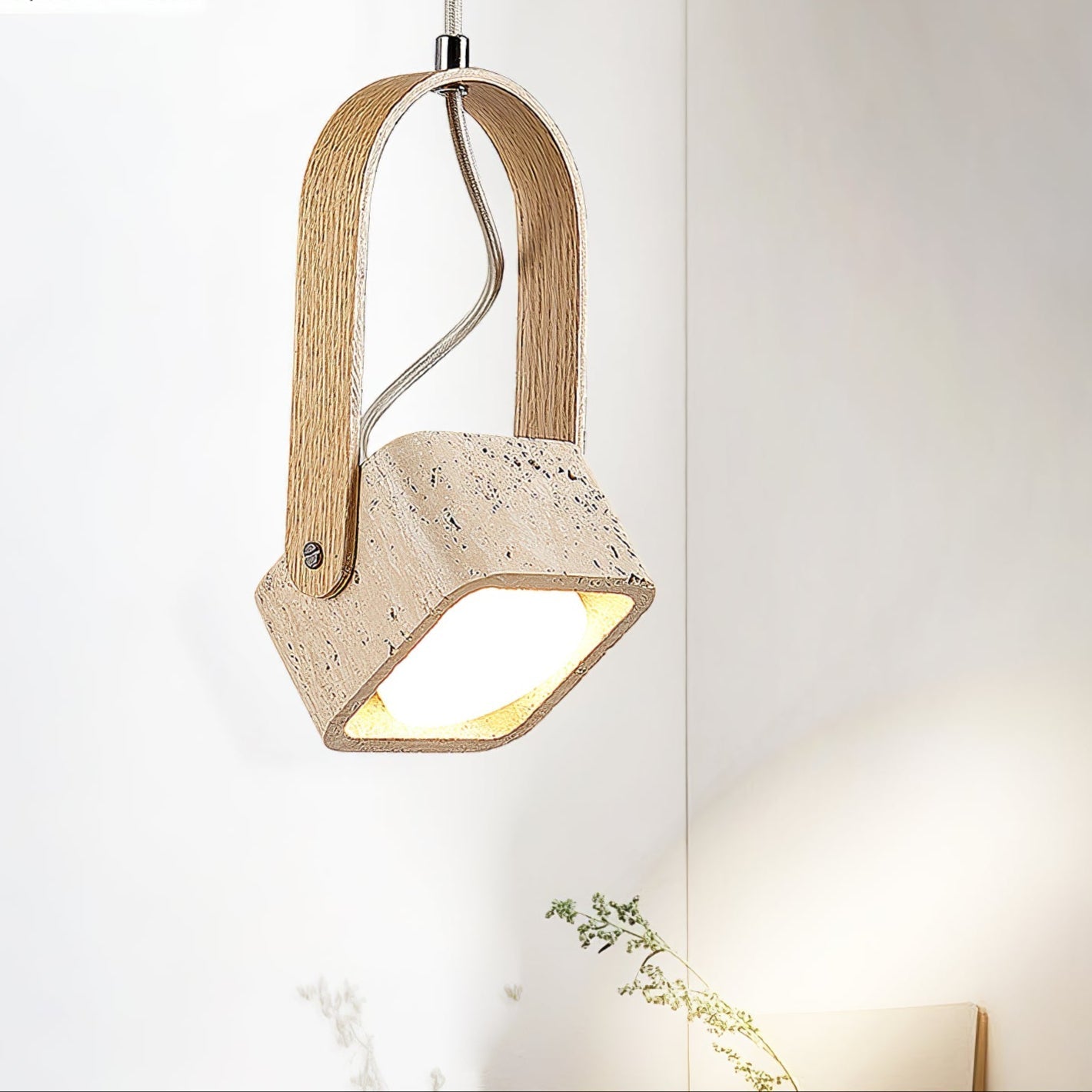 Lorecello Natural Stone Pendant Light
