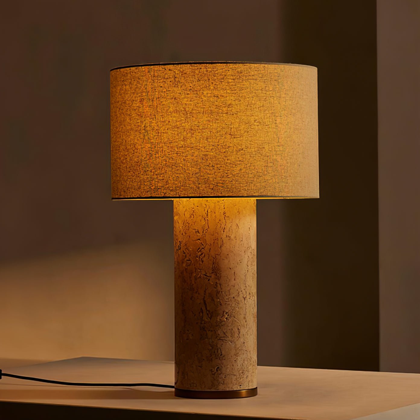 Saria Travertine Table Lamp
