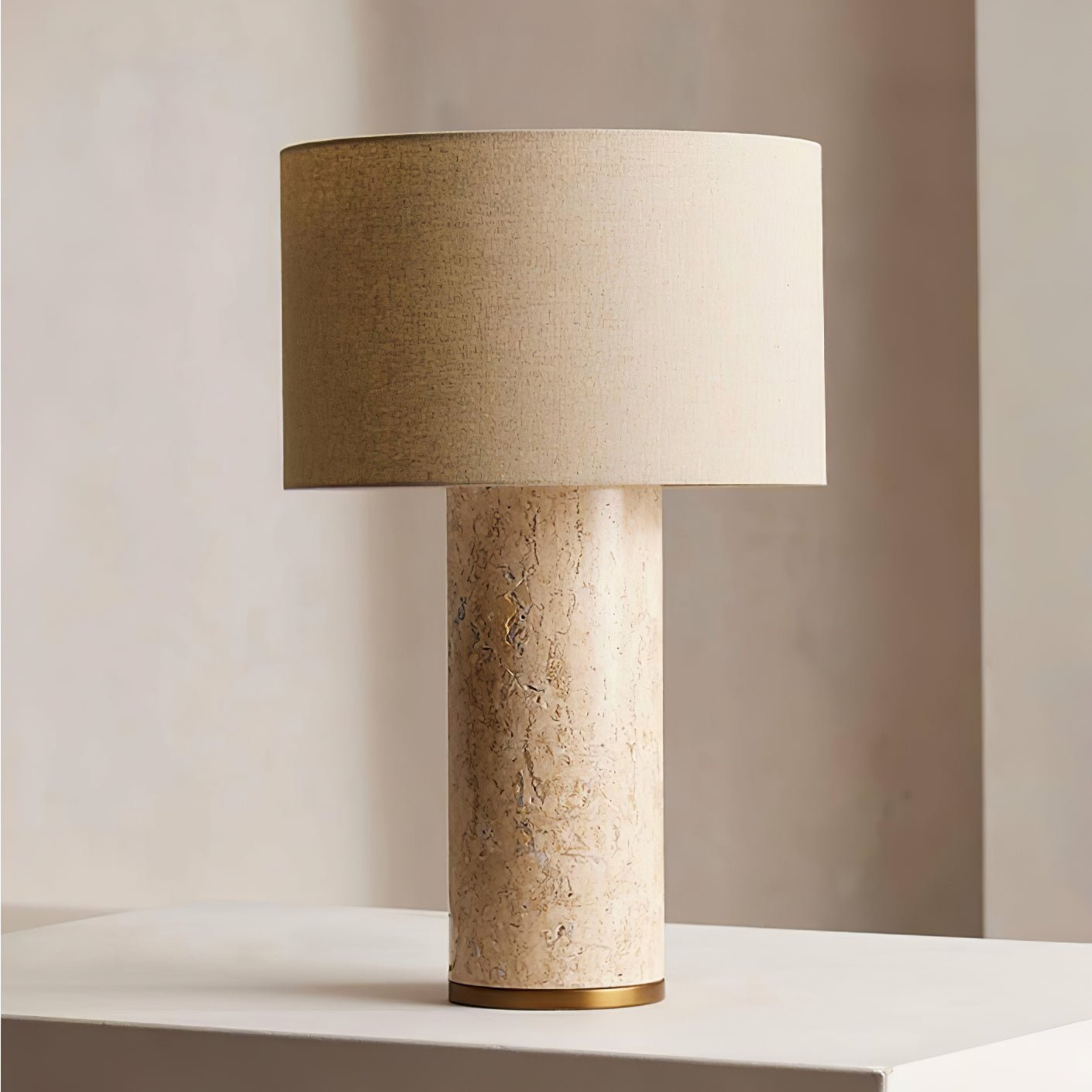Saria Travertine Table Lamp