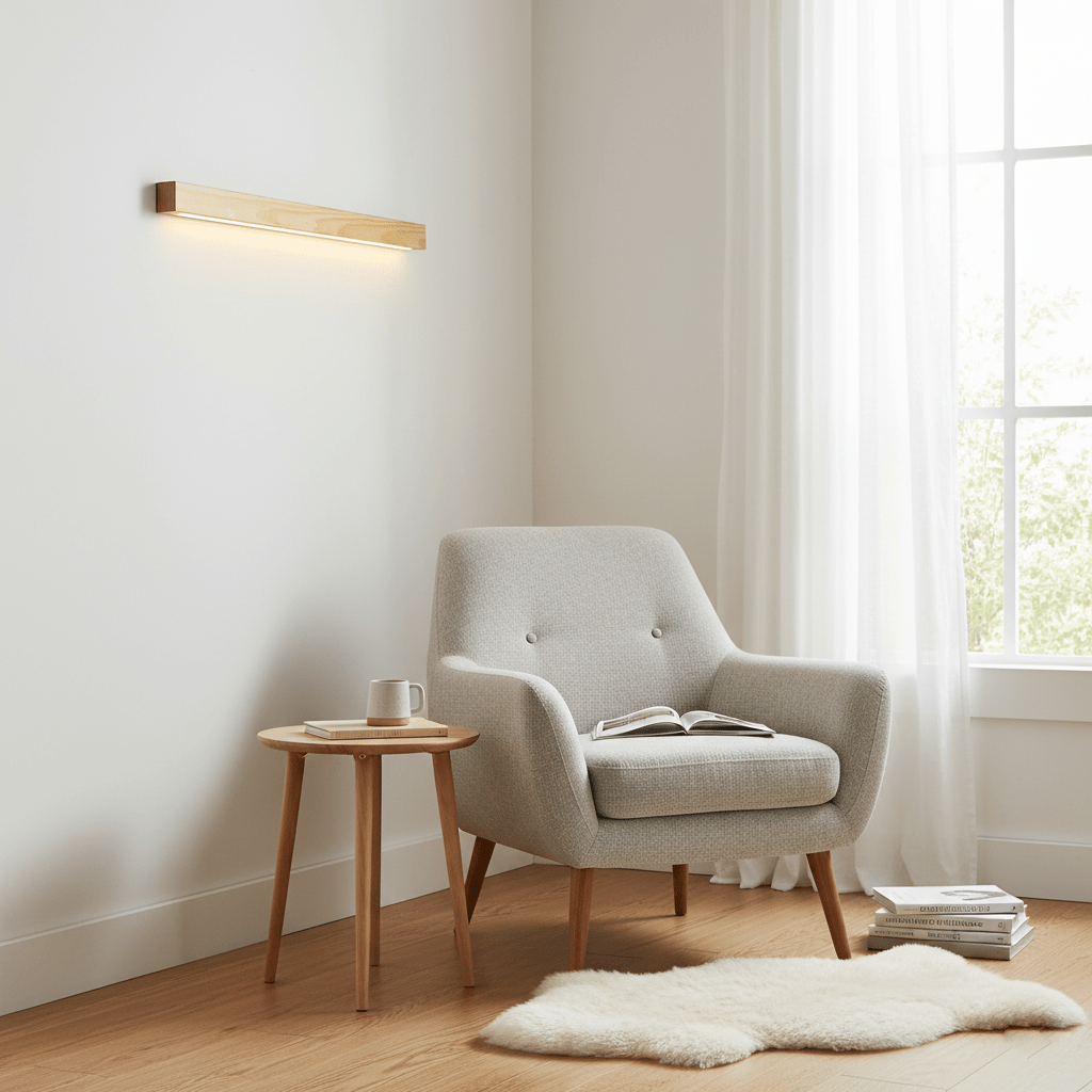 Meron Linear Wooden Wall Light