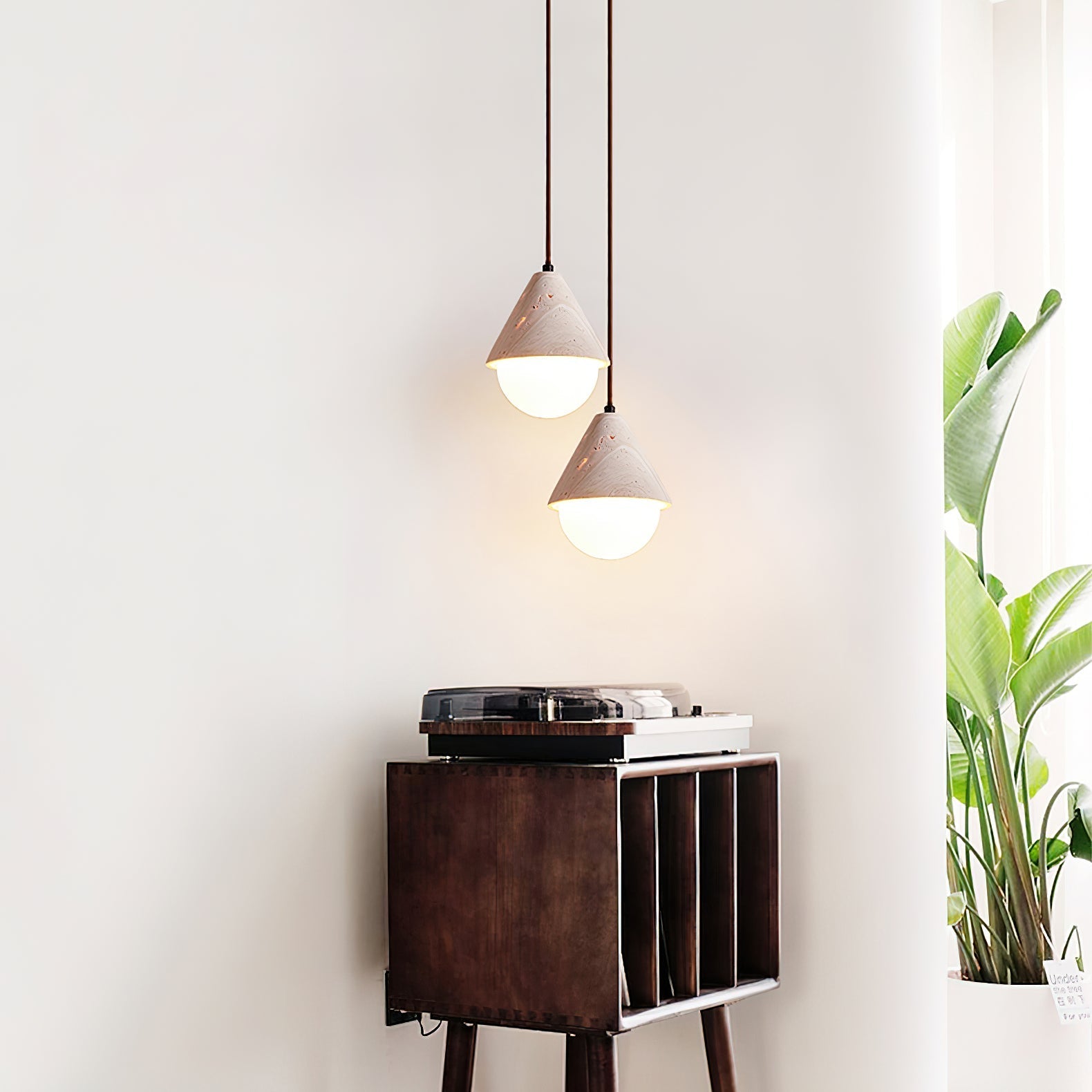 Alosim Travertine Pendant Light