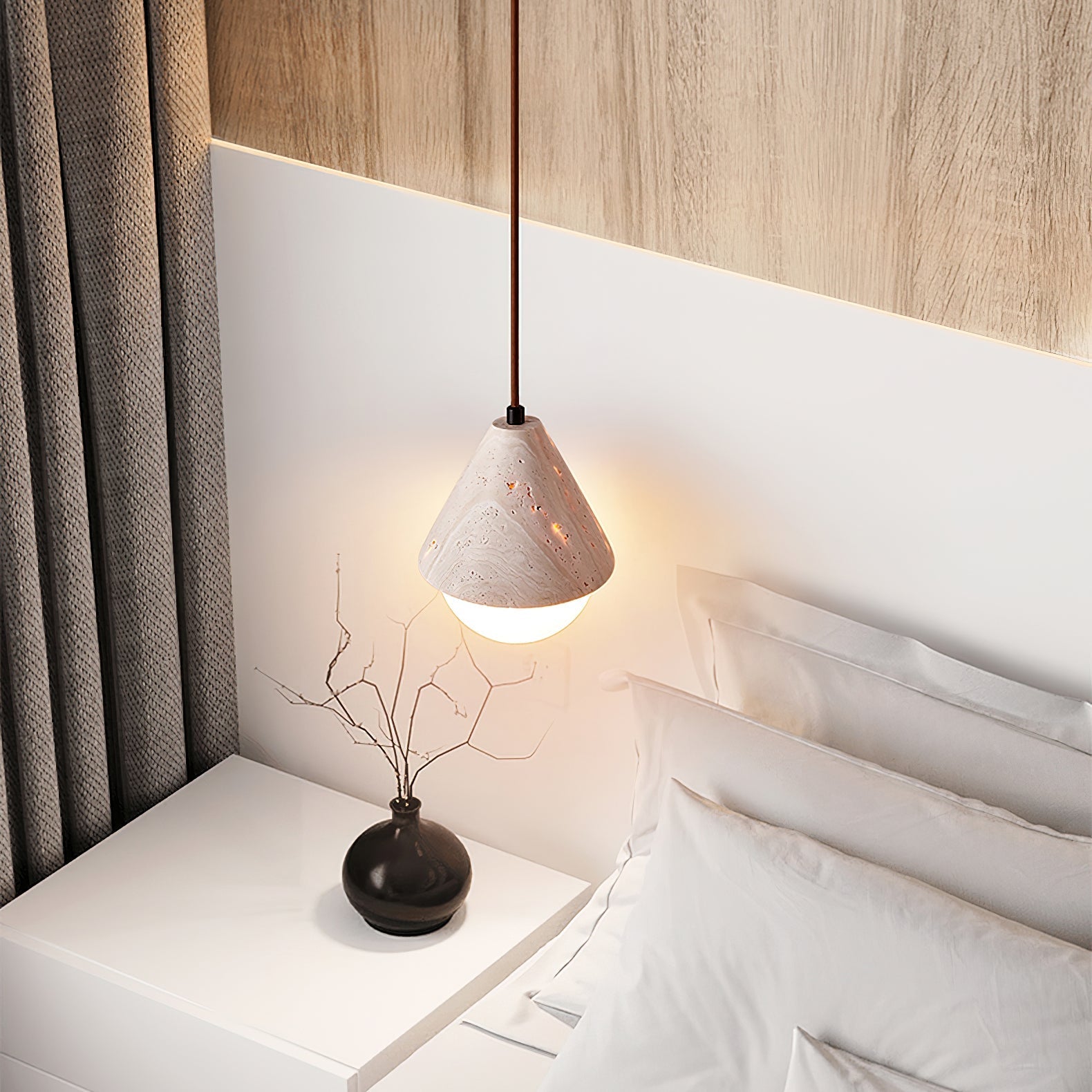 Alosim Travertine Pendant Light