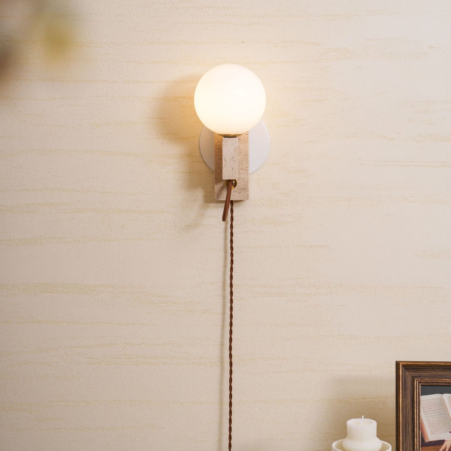 Telisno Travertine Wall Light