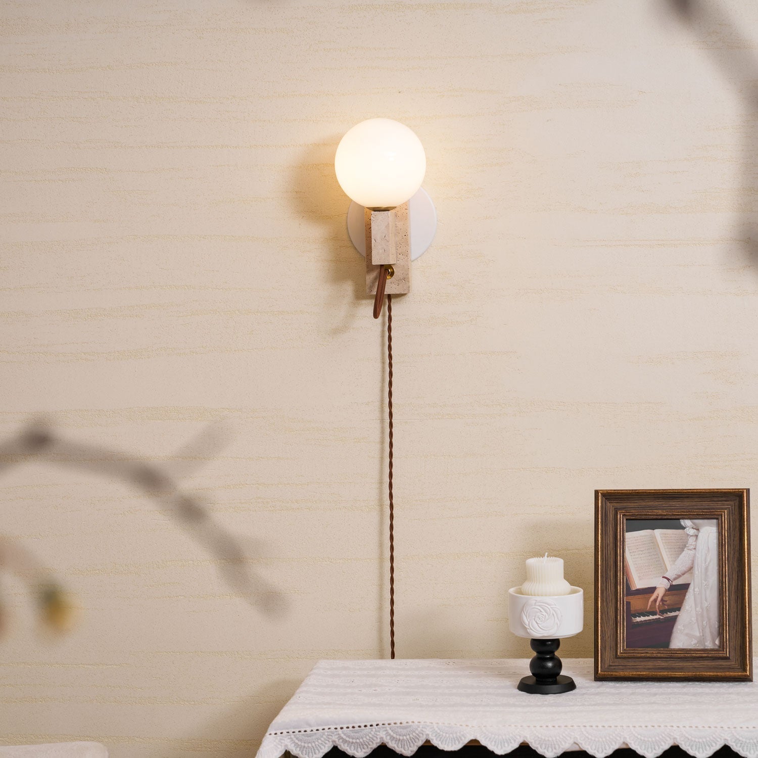 Telisno Travertine Wall Light