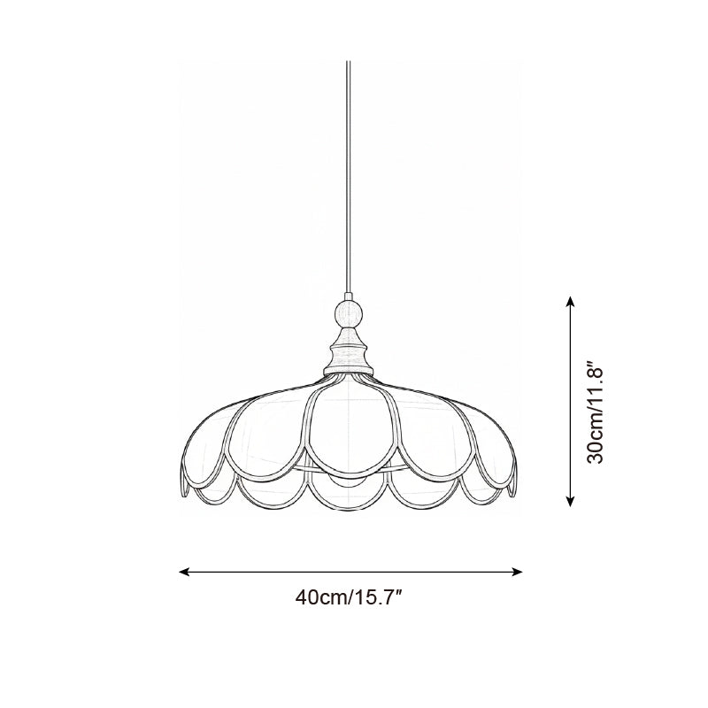 Aldicove Scalloped Pendant Light