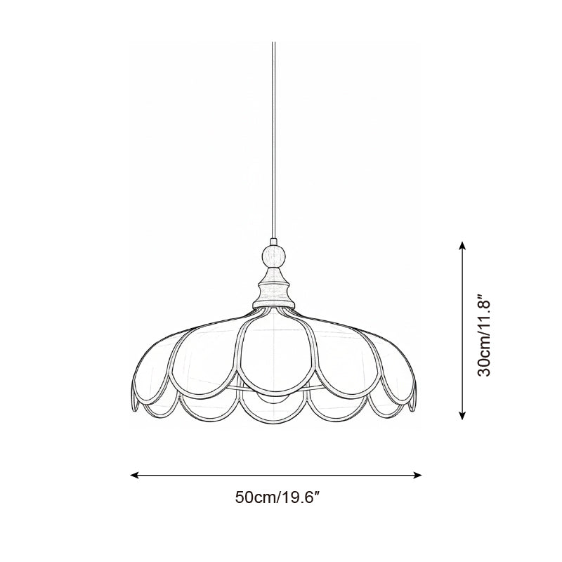 Aldicove Scalloped Pendant Light