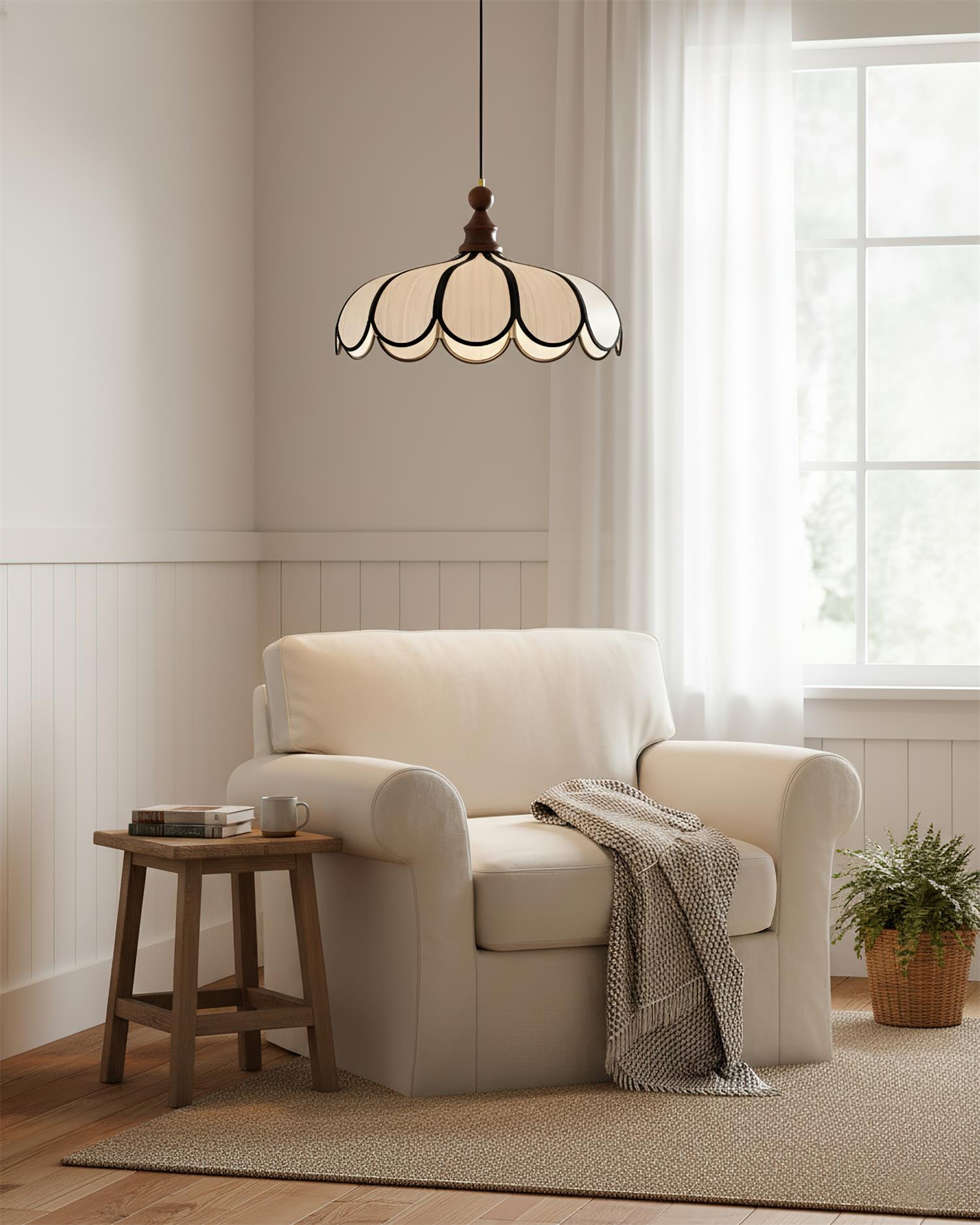 Aldicove Scalloped Pendant Light