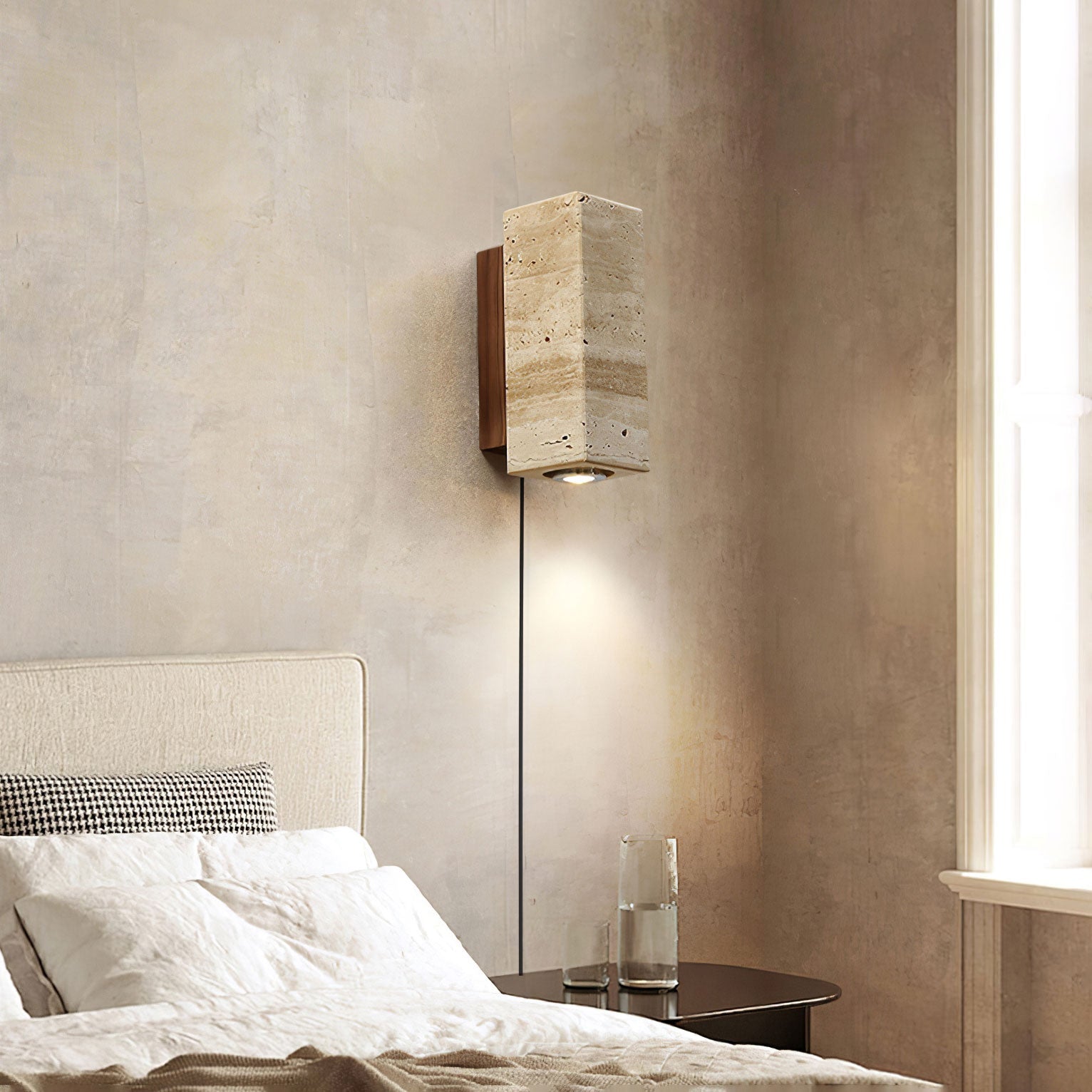 Belon Travertine Wall Light