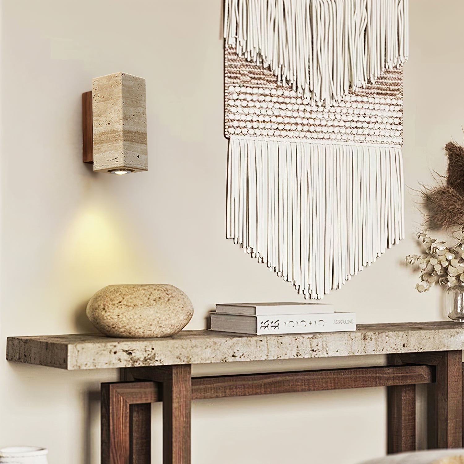 Belon Travertine Wall Light