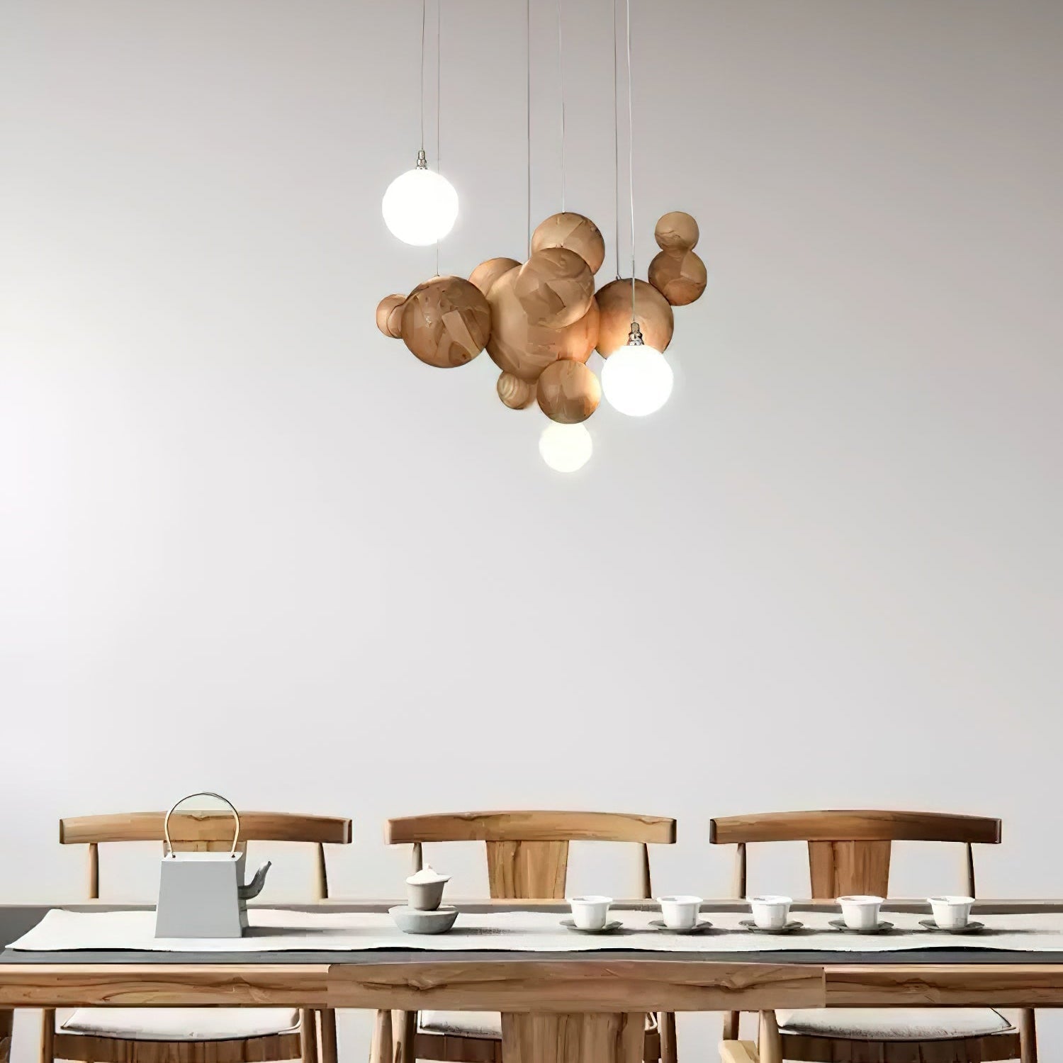 Beo Wooden Balls Pendant Light