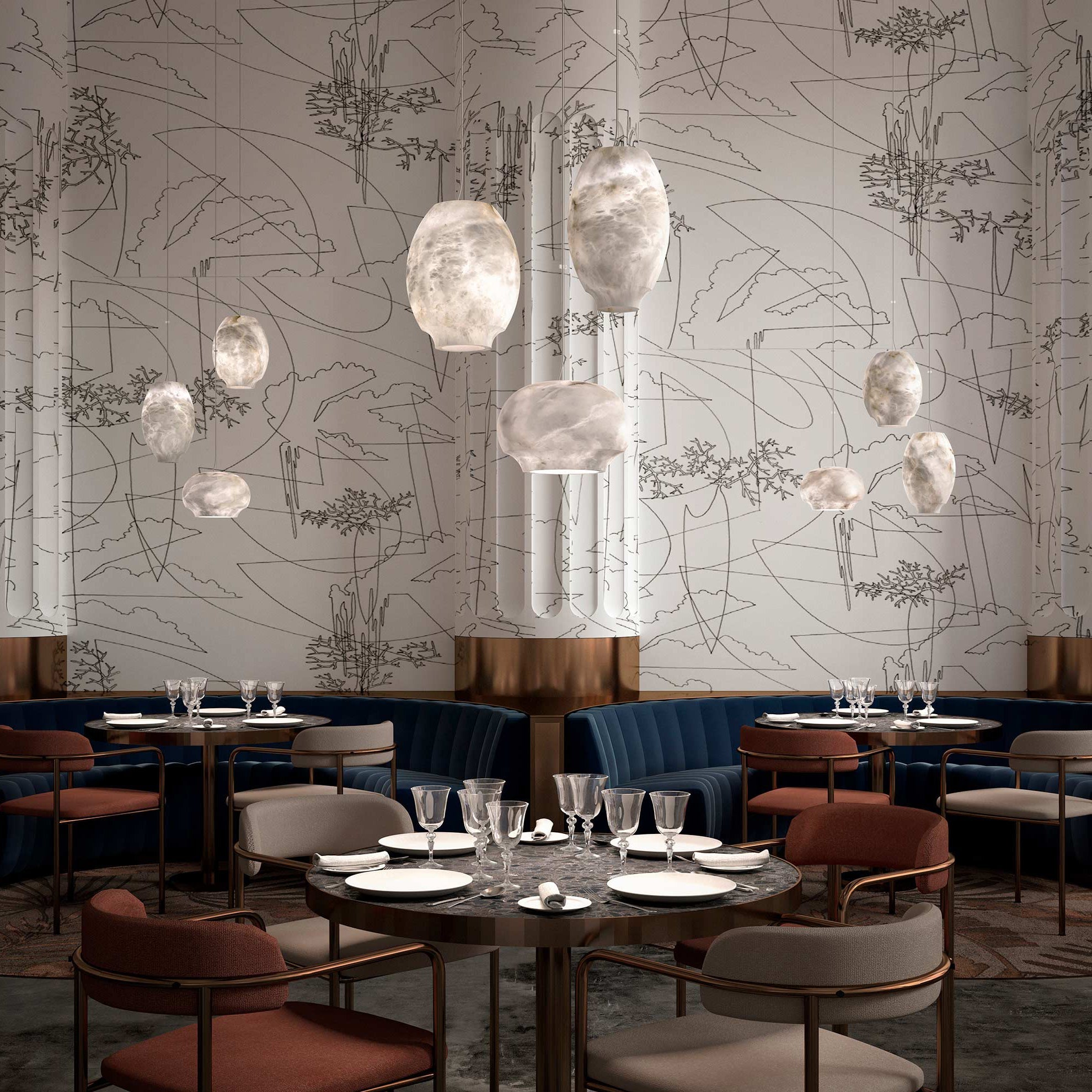 Cenlave Alabaster Pendant Light