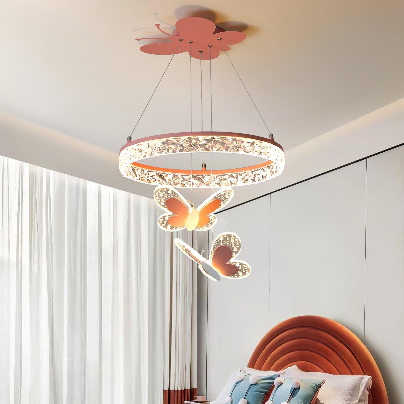 Colourful Butterfly Nursery Pendant Light