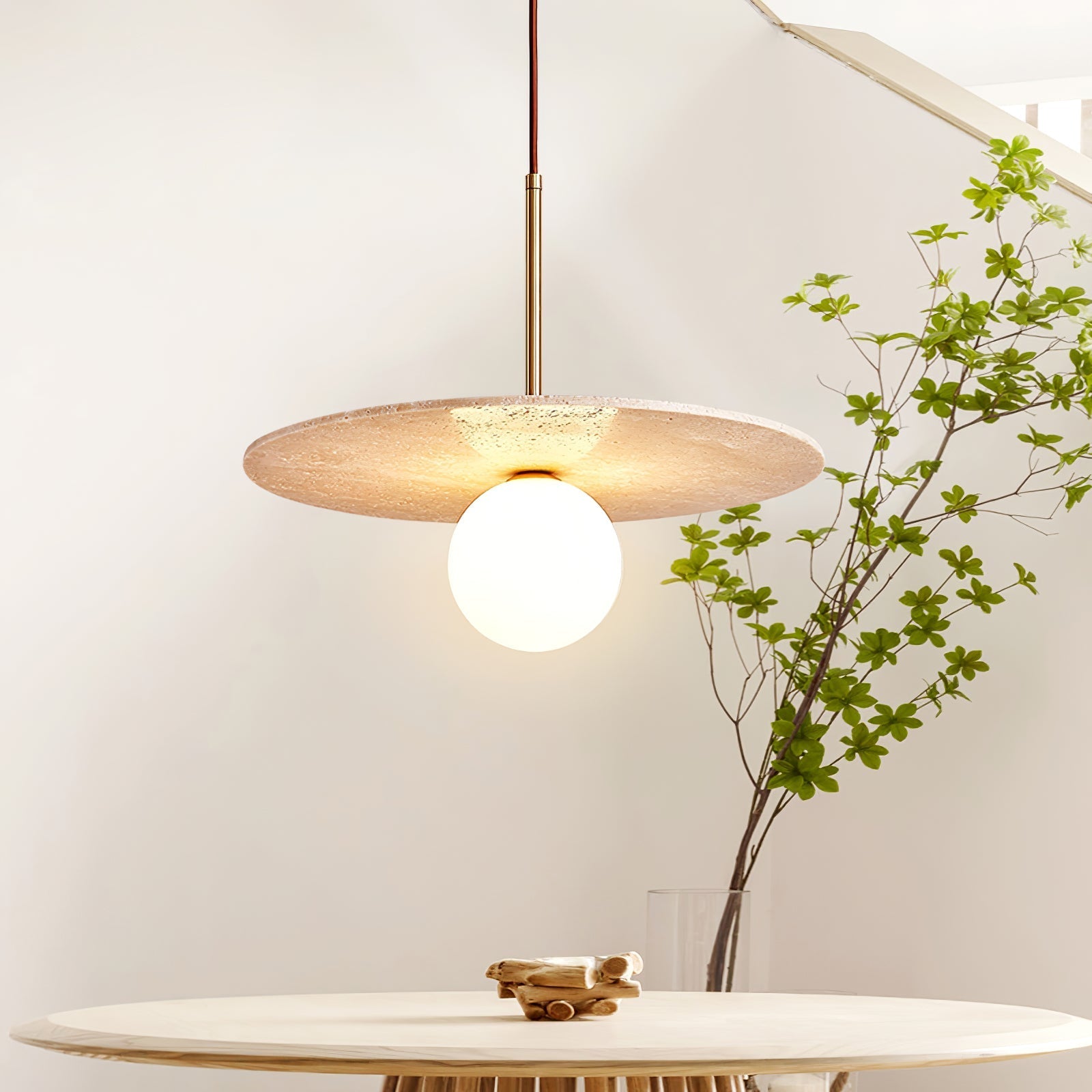 Juvesa Natural Stone Pendant Light