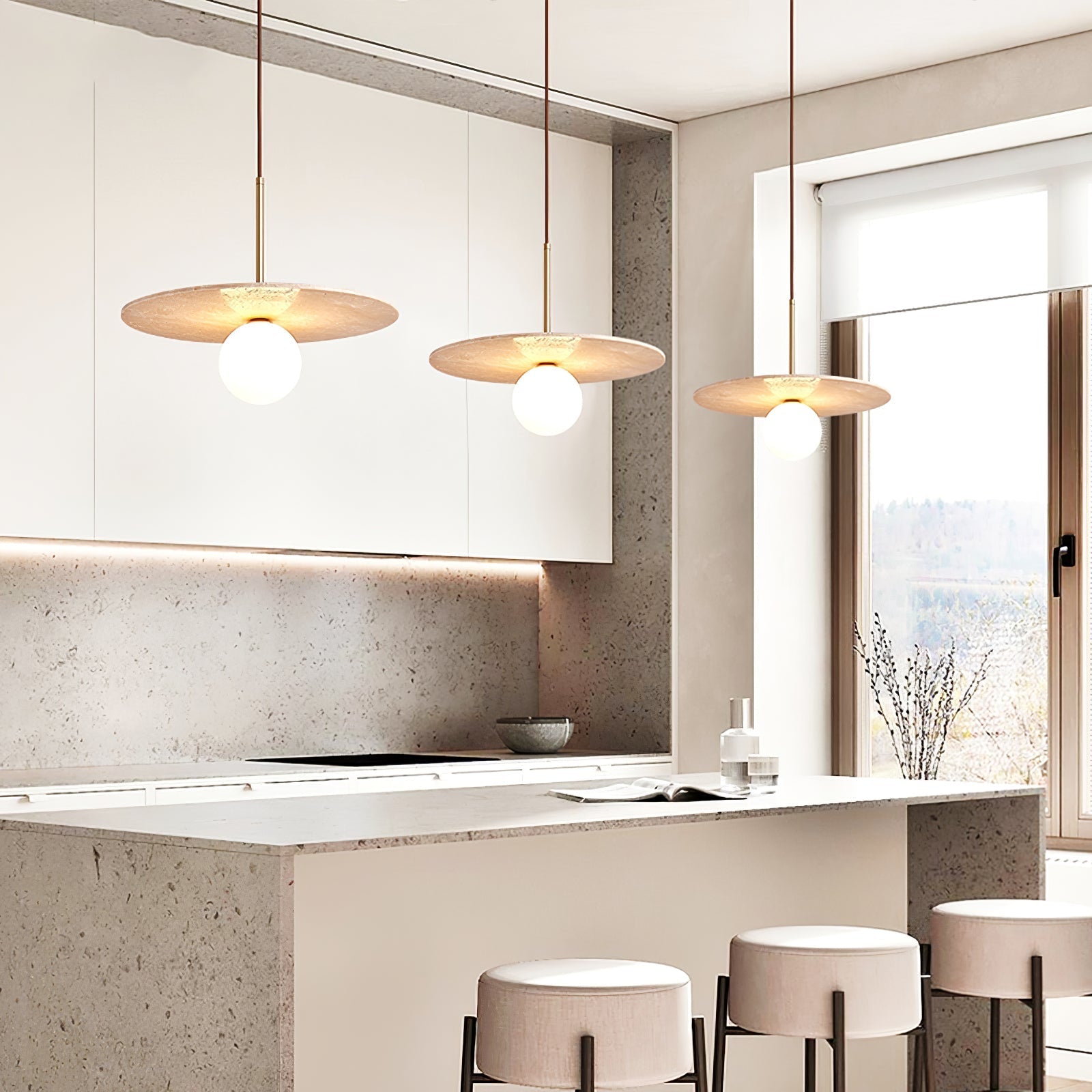 Juvesa Natural Stone Pendant Light