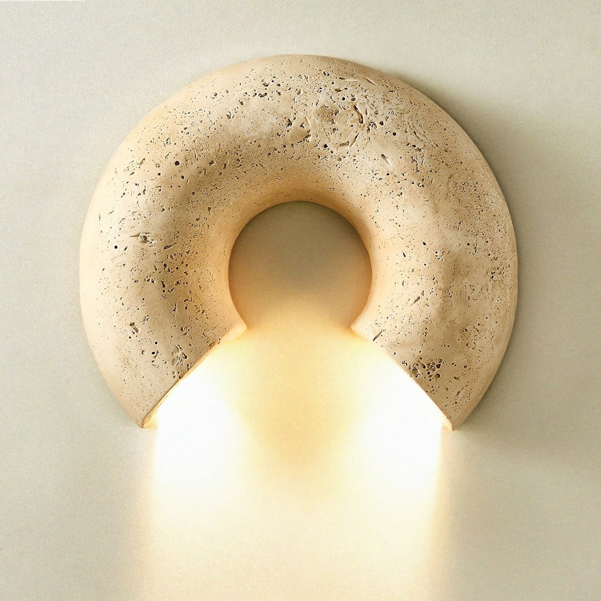 Broken Circle Natural Stone Wall Light