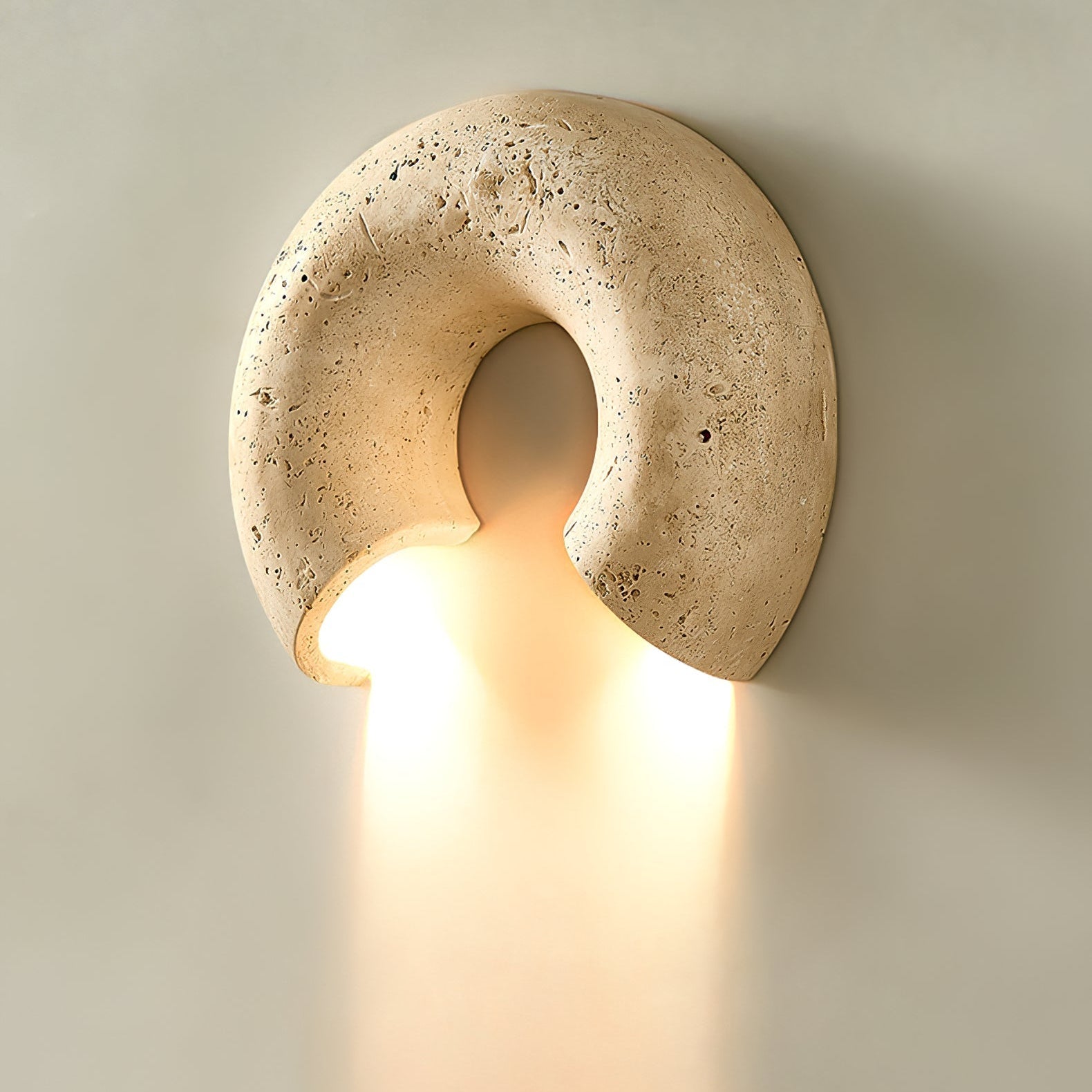 Broken Circle Natural Stone Wall Light