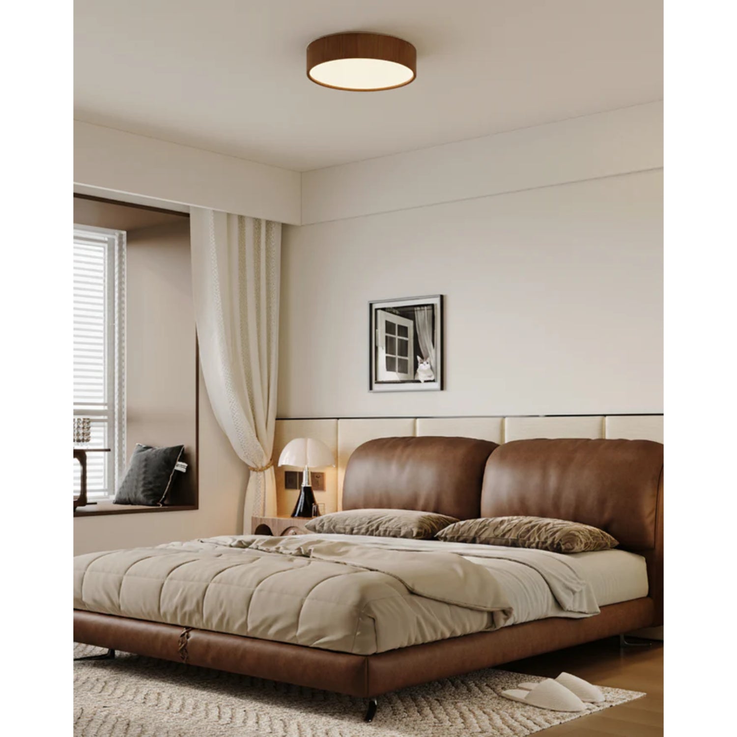 Clazo Wooden Japandi Style Ceiling Light