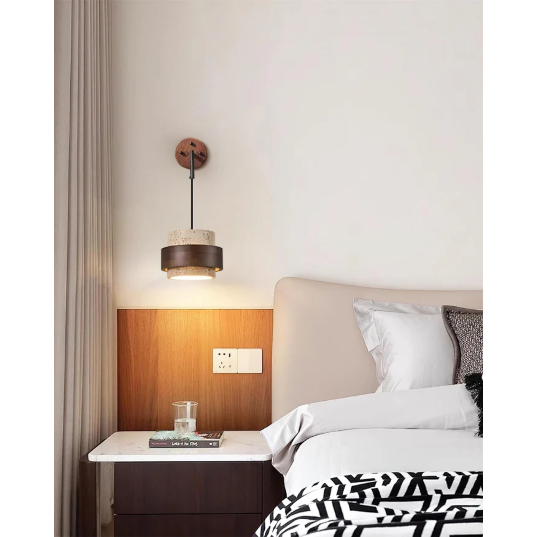 Juvetta Travertine Wall Light