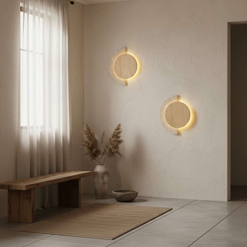 Hesco Travertine Wall Light