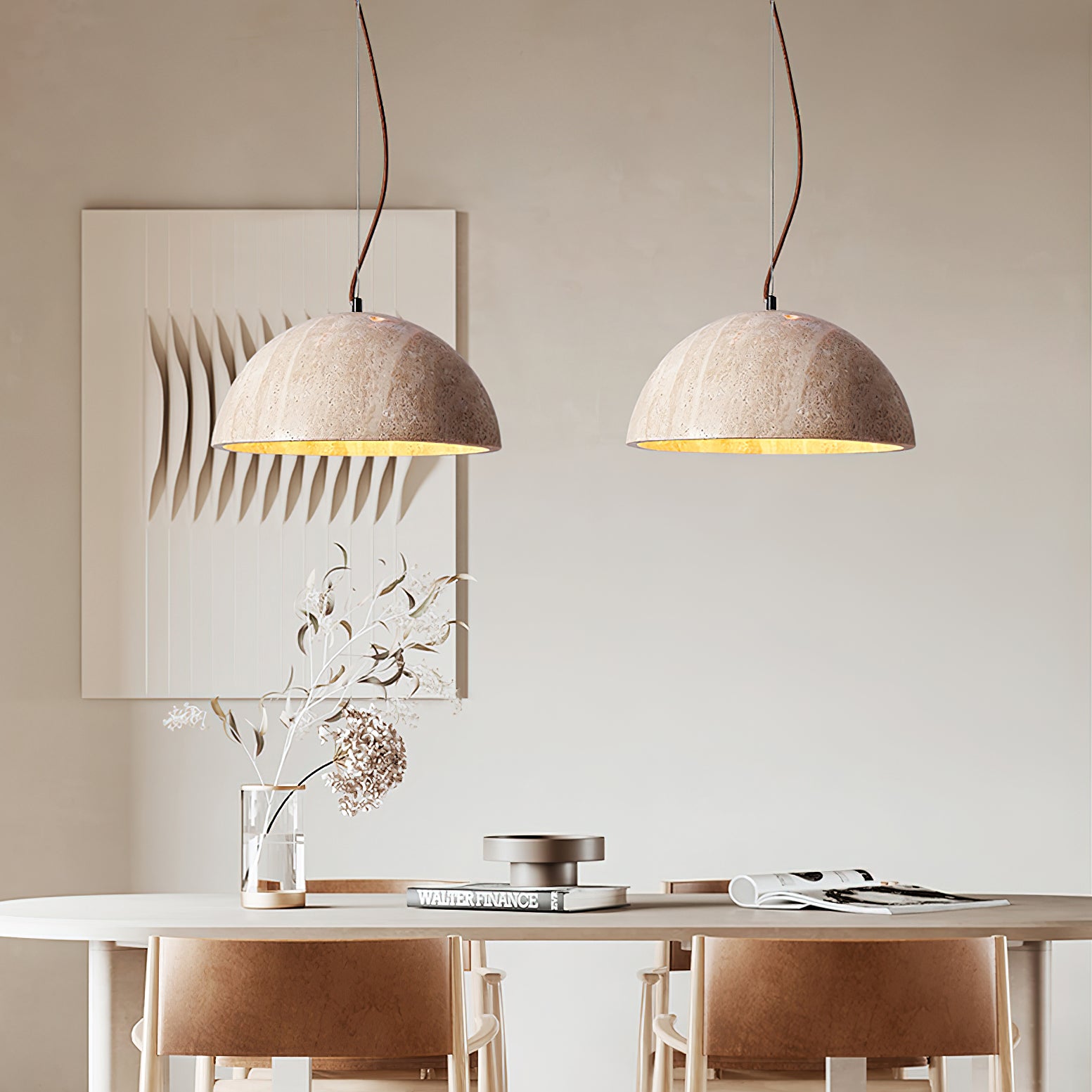 Meresci Natural Stone Pendant Light
