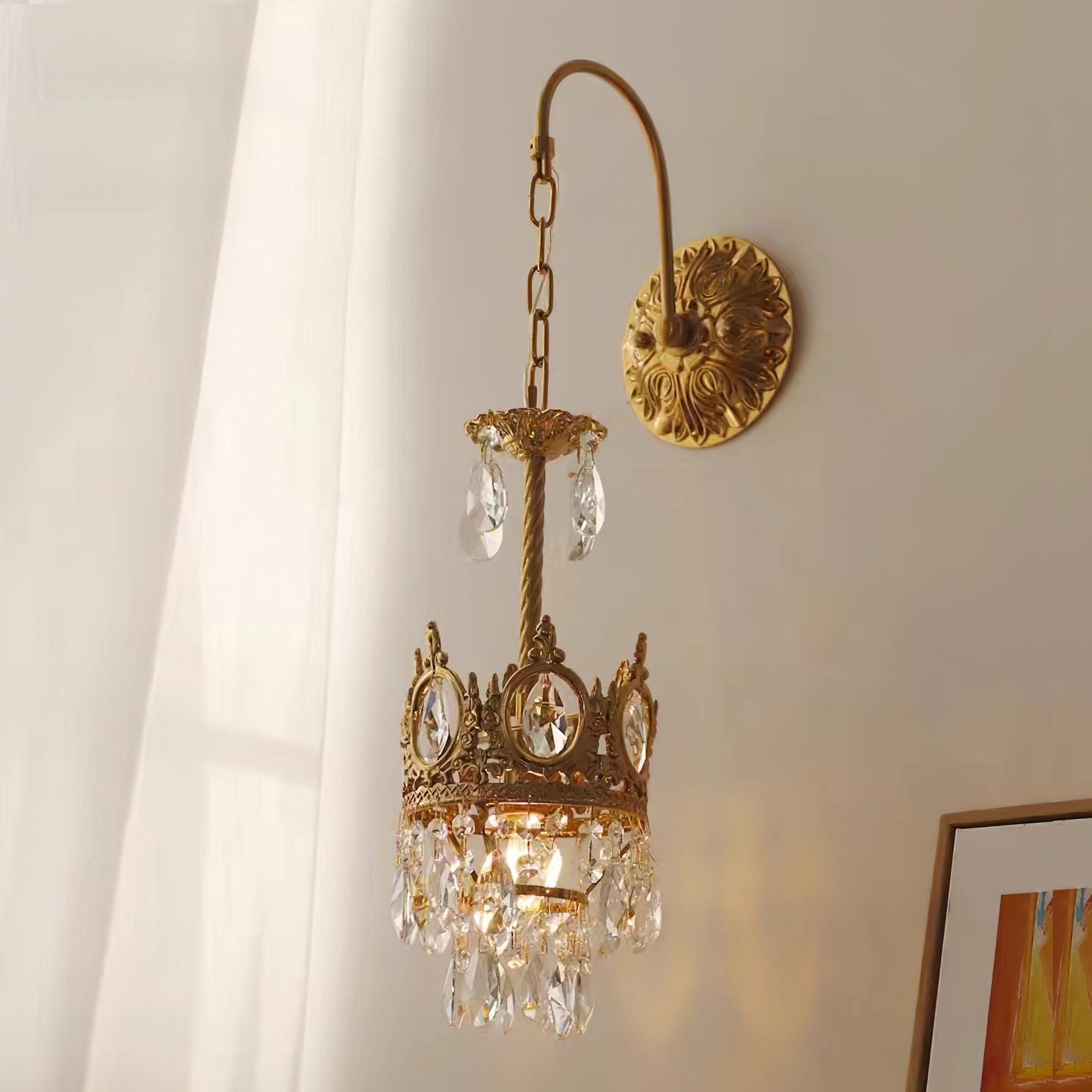Qelin Crystal Crown Wall Light