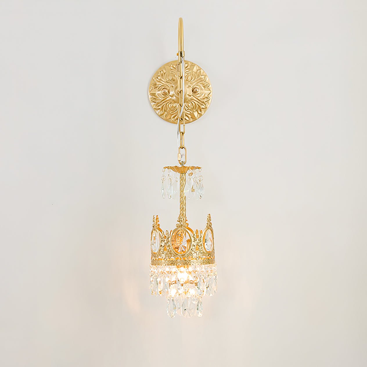 Qelin Crystal Crown Wall Light