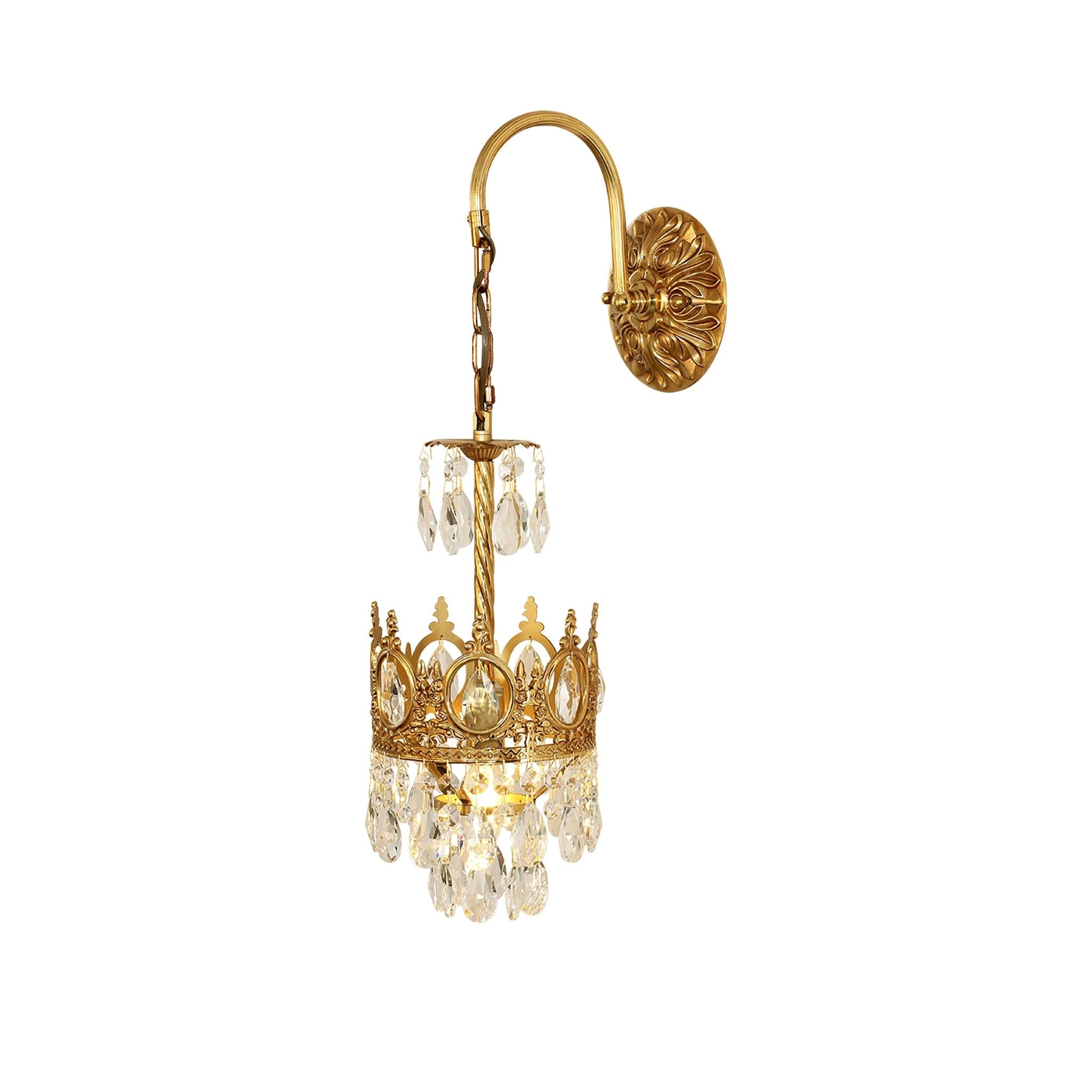 Qelin Crystal Crown Wall Light