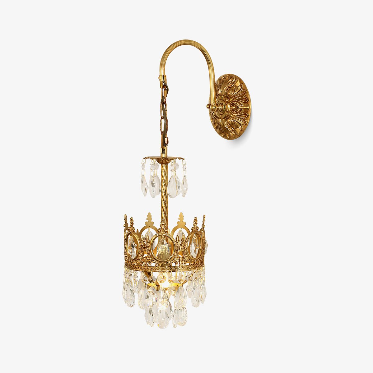 Qelin Crystal Crown Wall Light