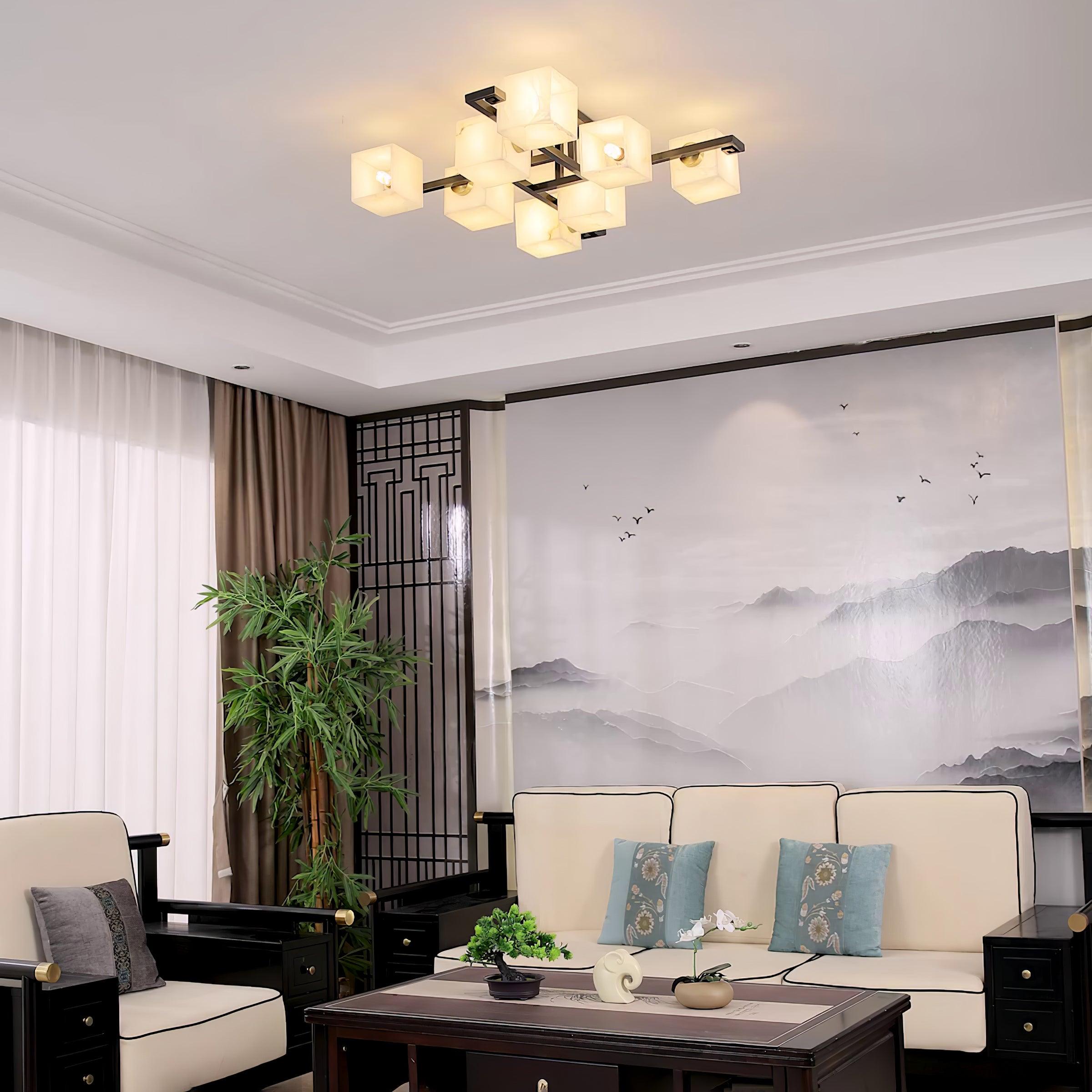 Cubilis Alabaster Ceiling Light