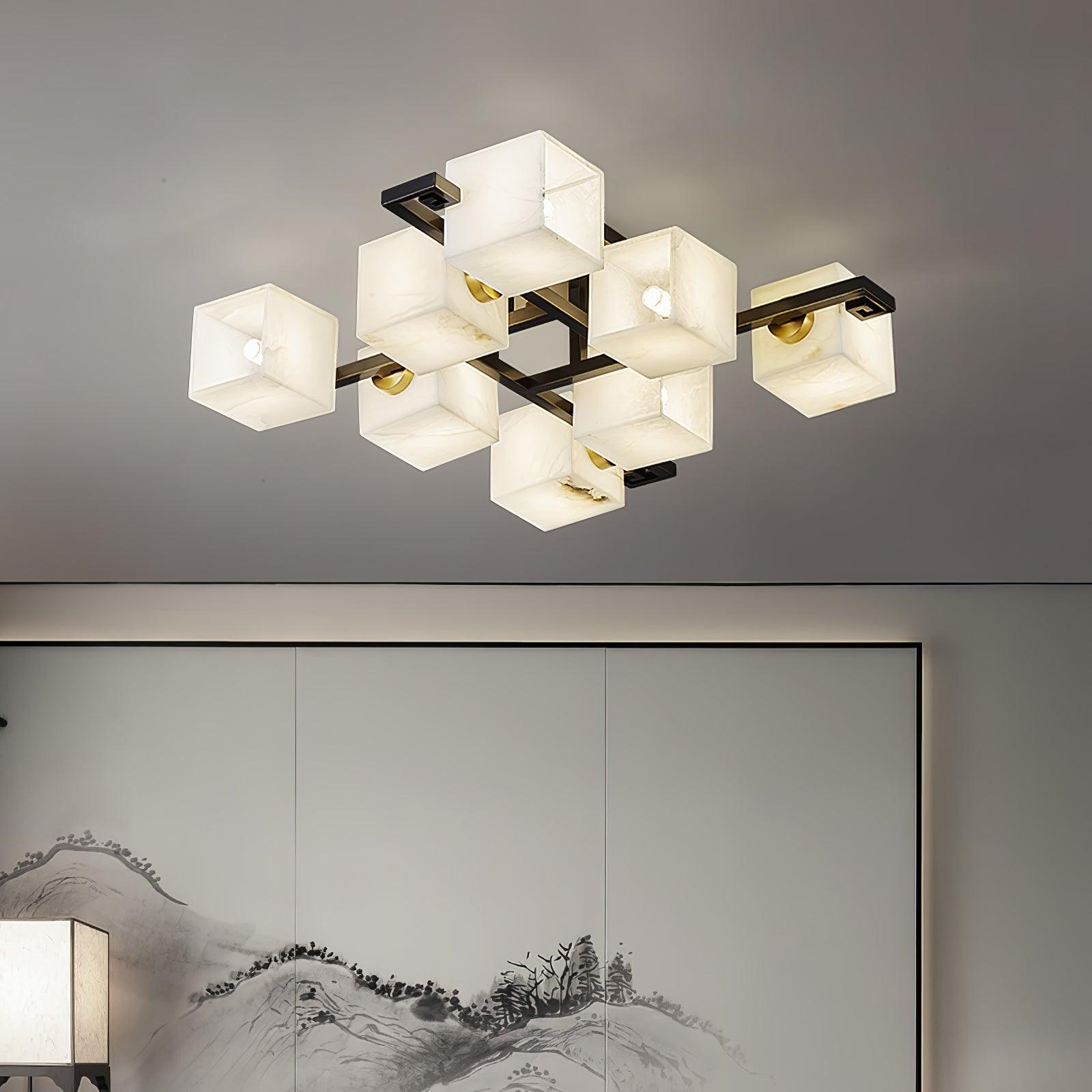 Cubilis Alabaster Ceiling Light