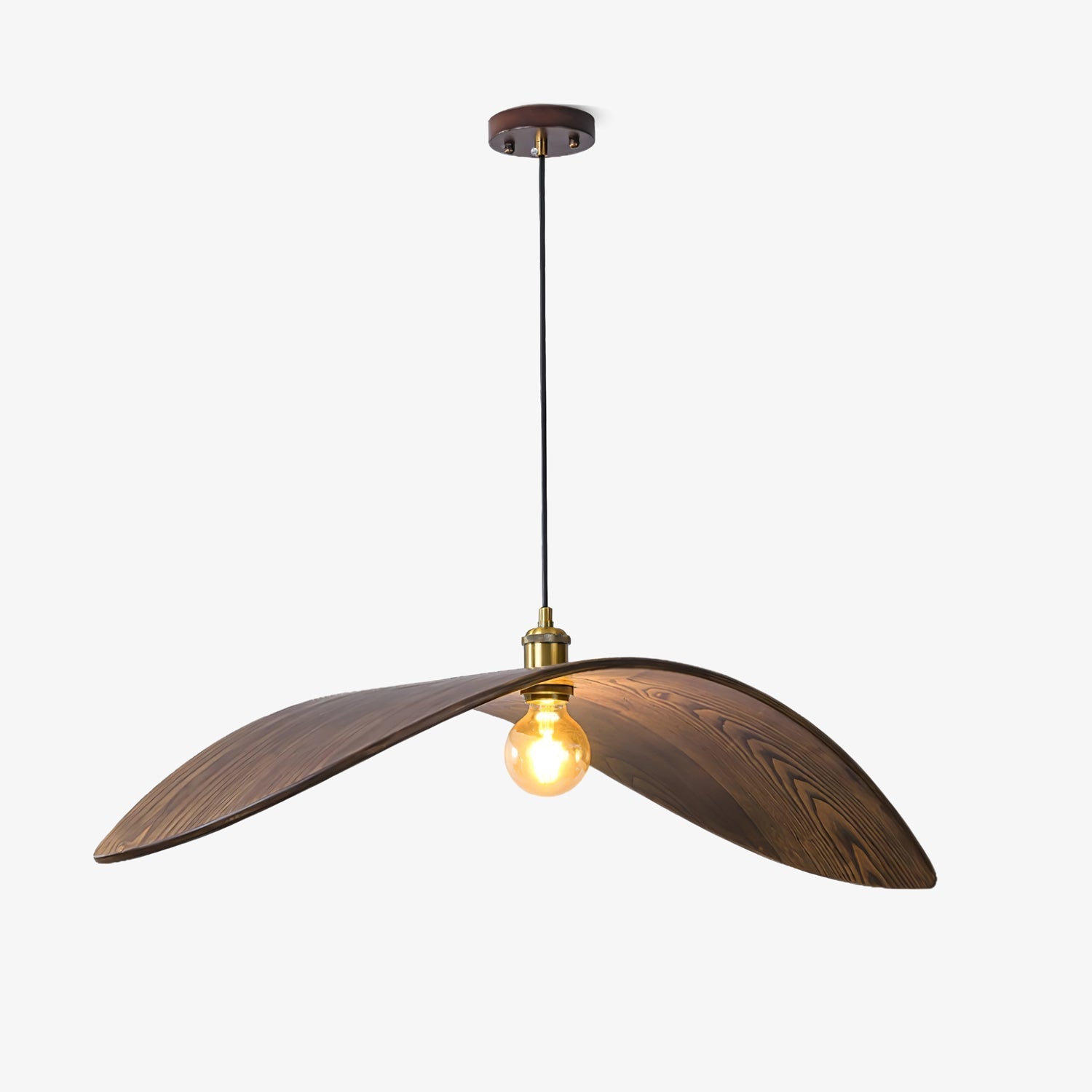 Curved Wood Design Pendant Light