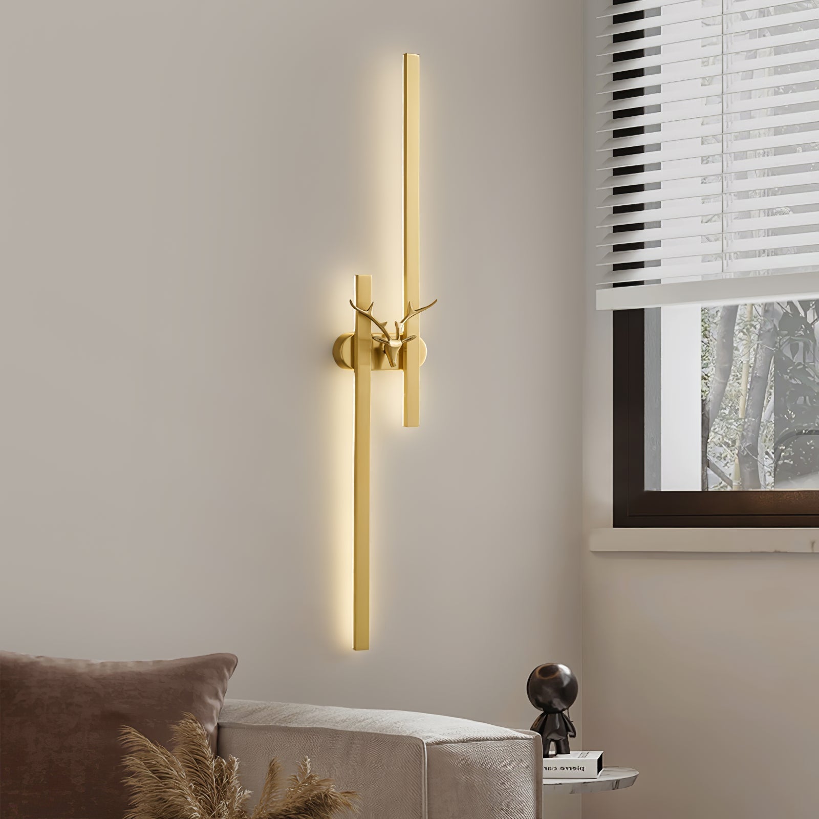 Brass Deer Design Wall Light