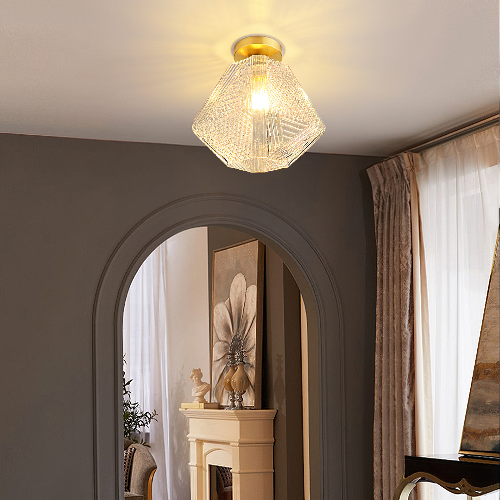 Rillton Art Deco Ceiling Light
