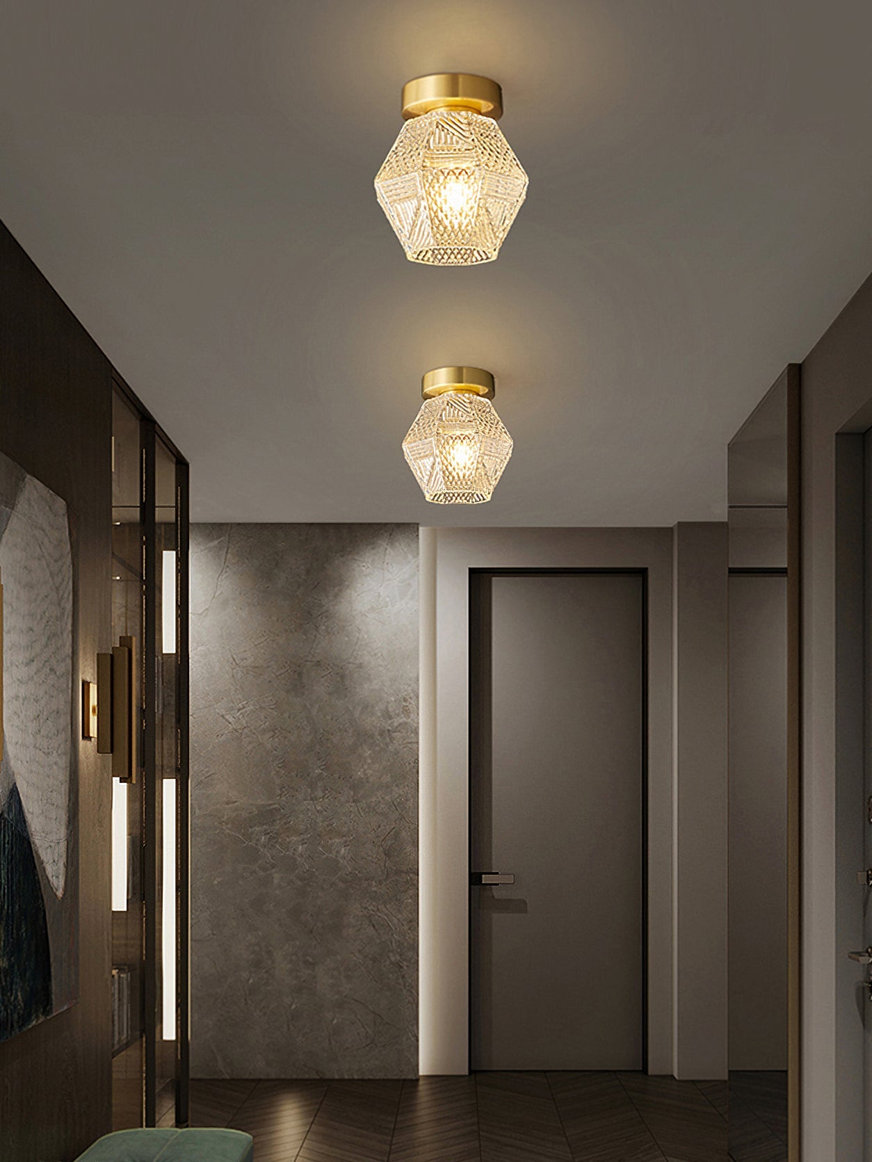 Rillton Art Deco Ceiling Light