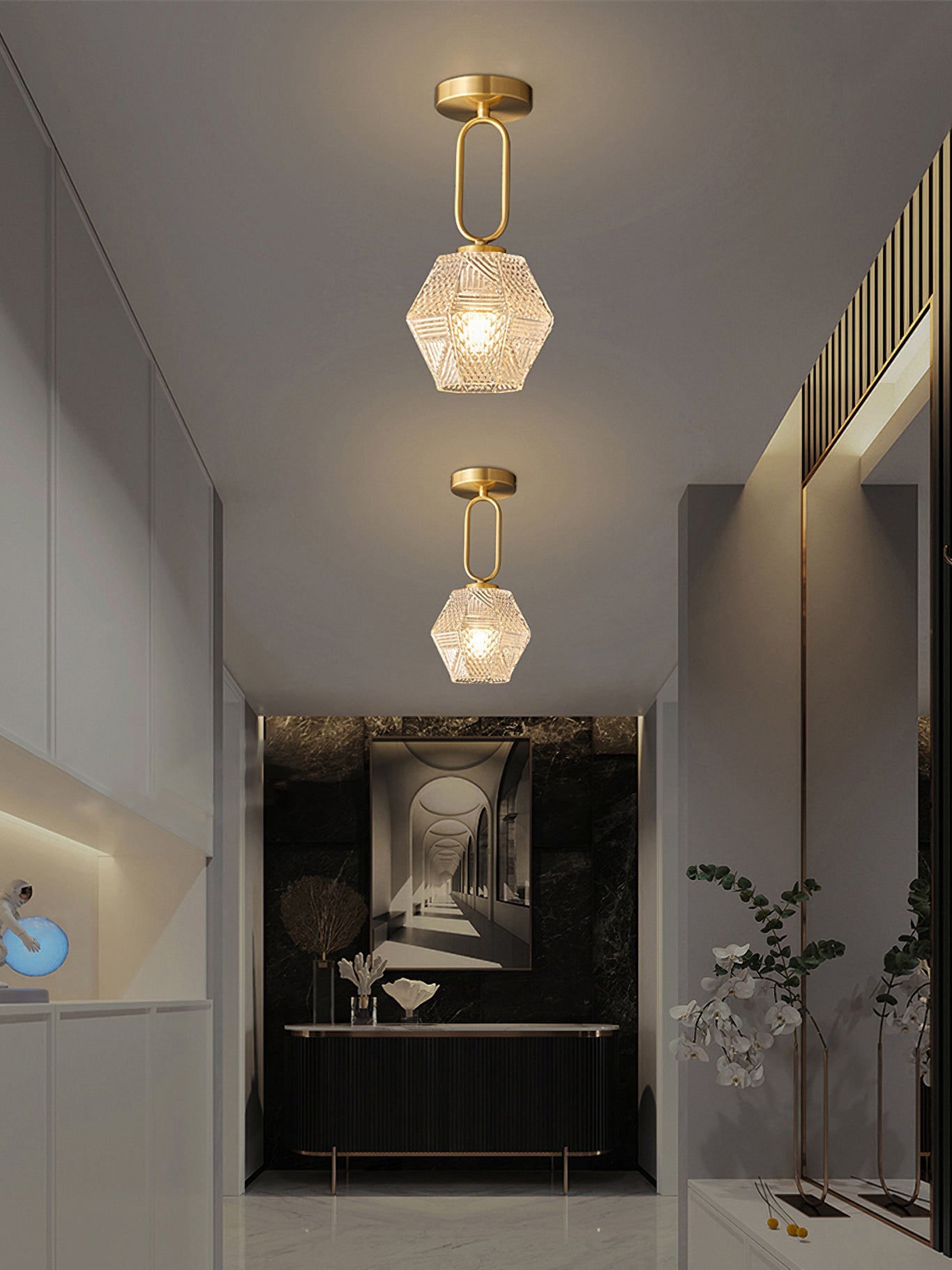 Rillton Art Deco Ceiling Light