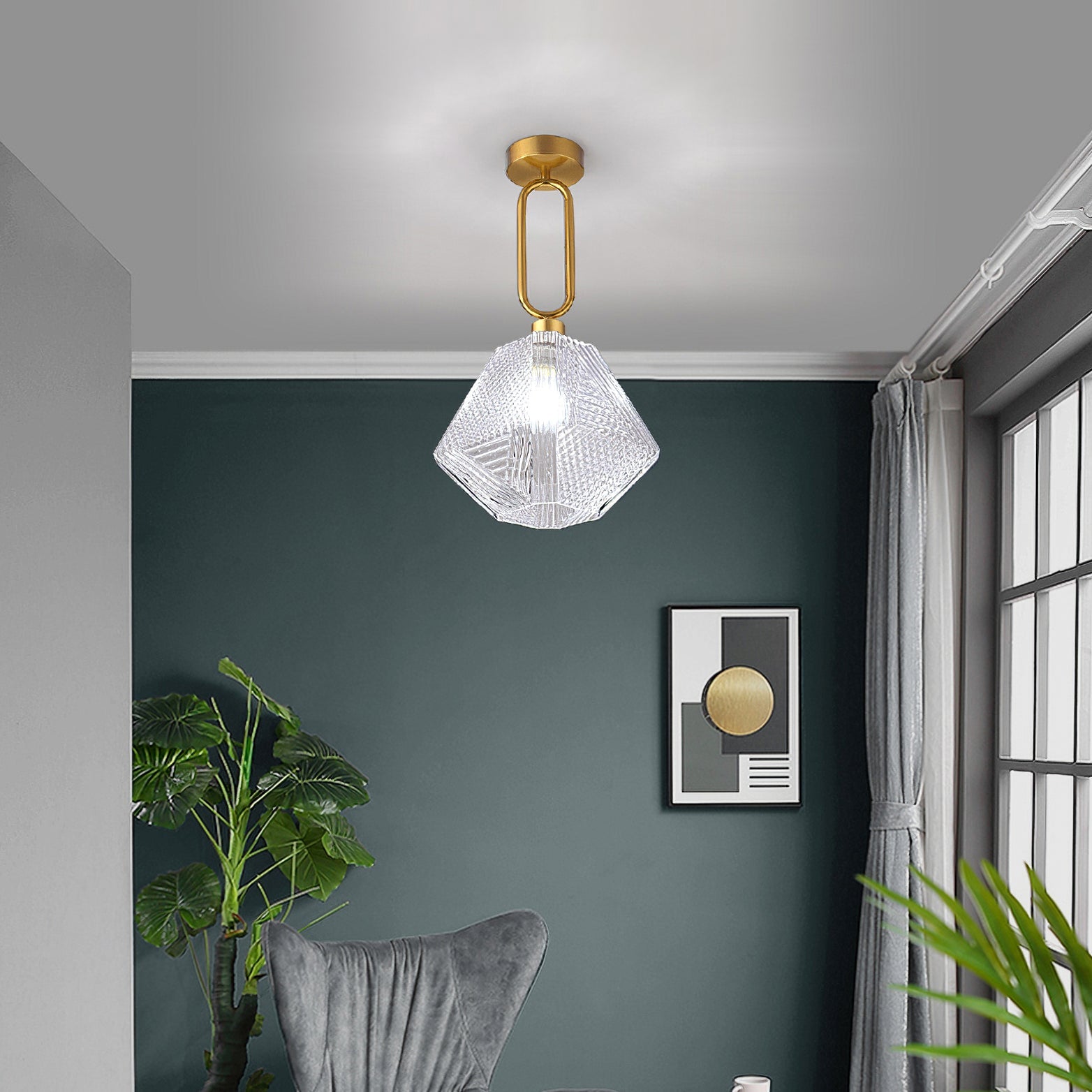 Rillton Art Deco Ceiling Light