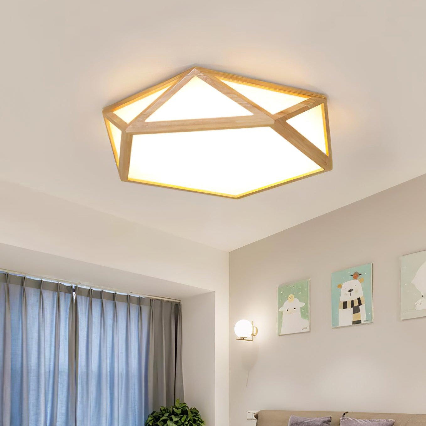 Dooles Wooden Ceiling Light