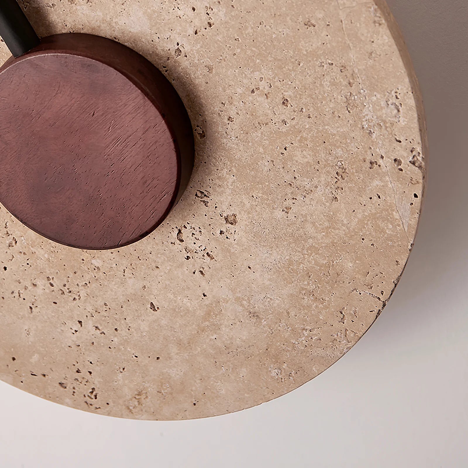 Feo Disc Travertine Wall Light