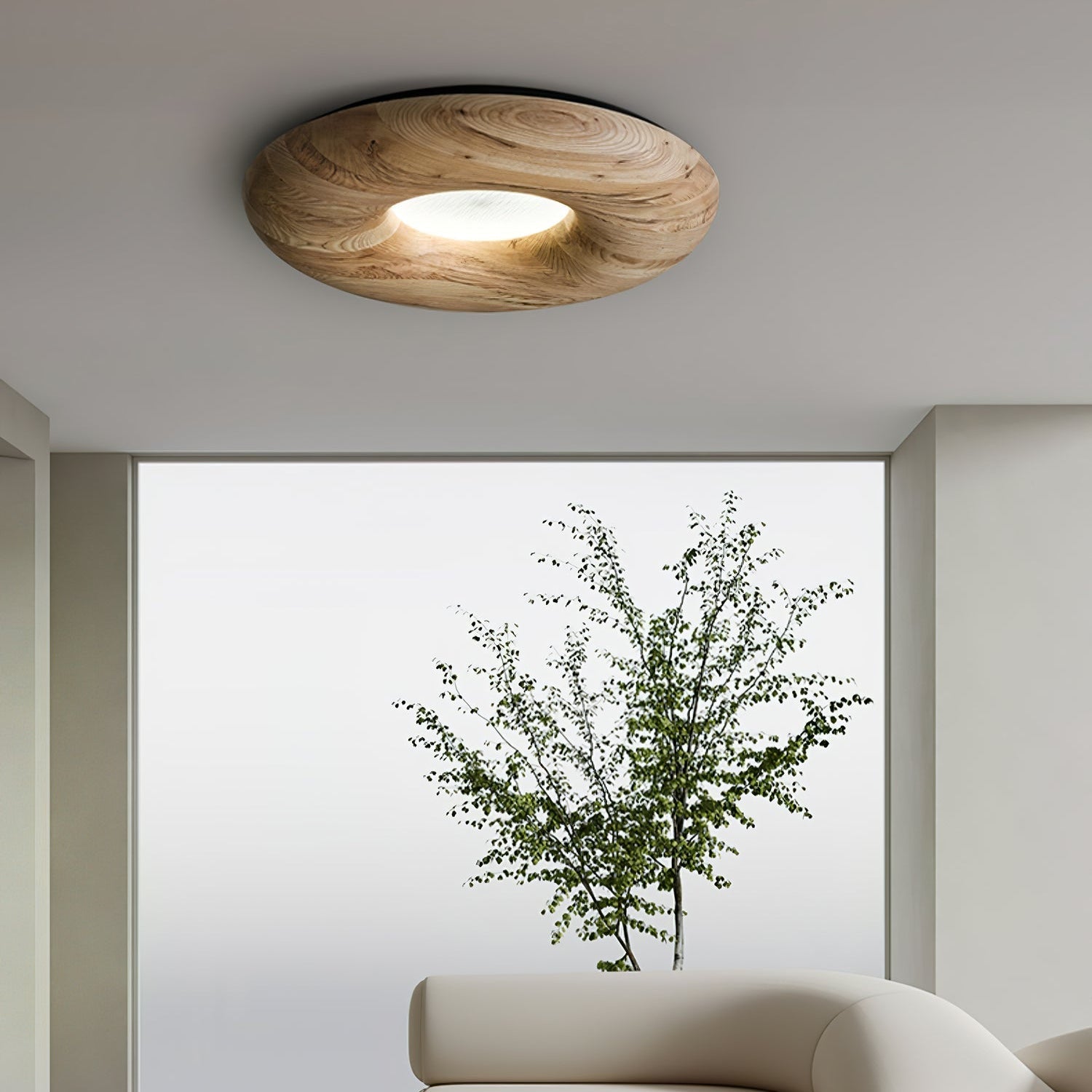 Cyon Wooden Donut Ceiling Light