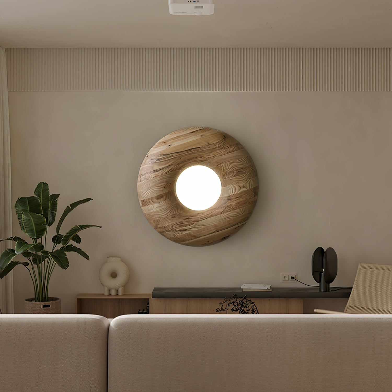 Cyon Wooden Donut Ceiling Light