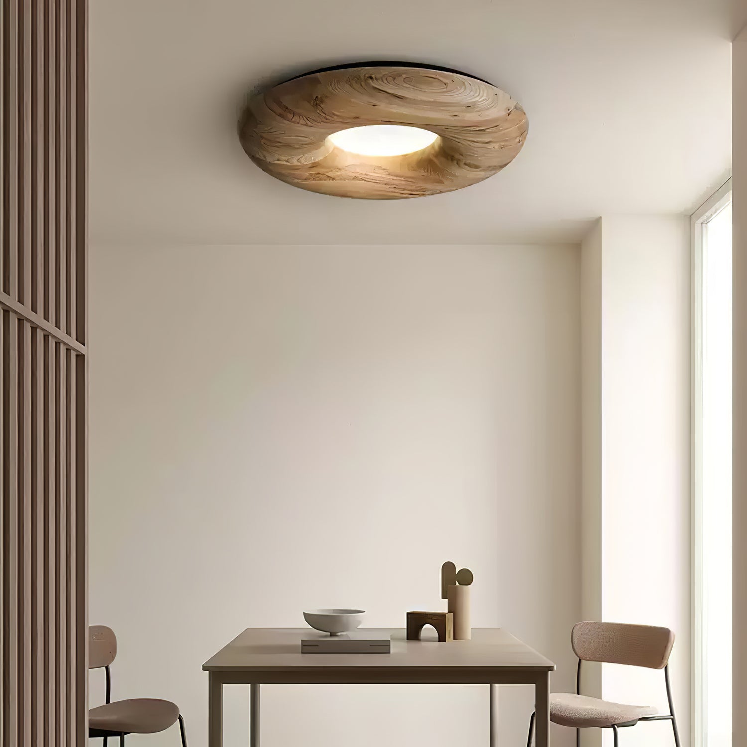 Cyon Wooden Donut Ceiling Light