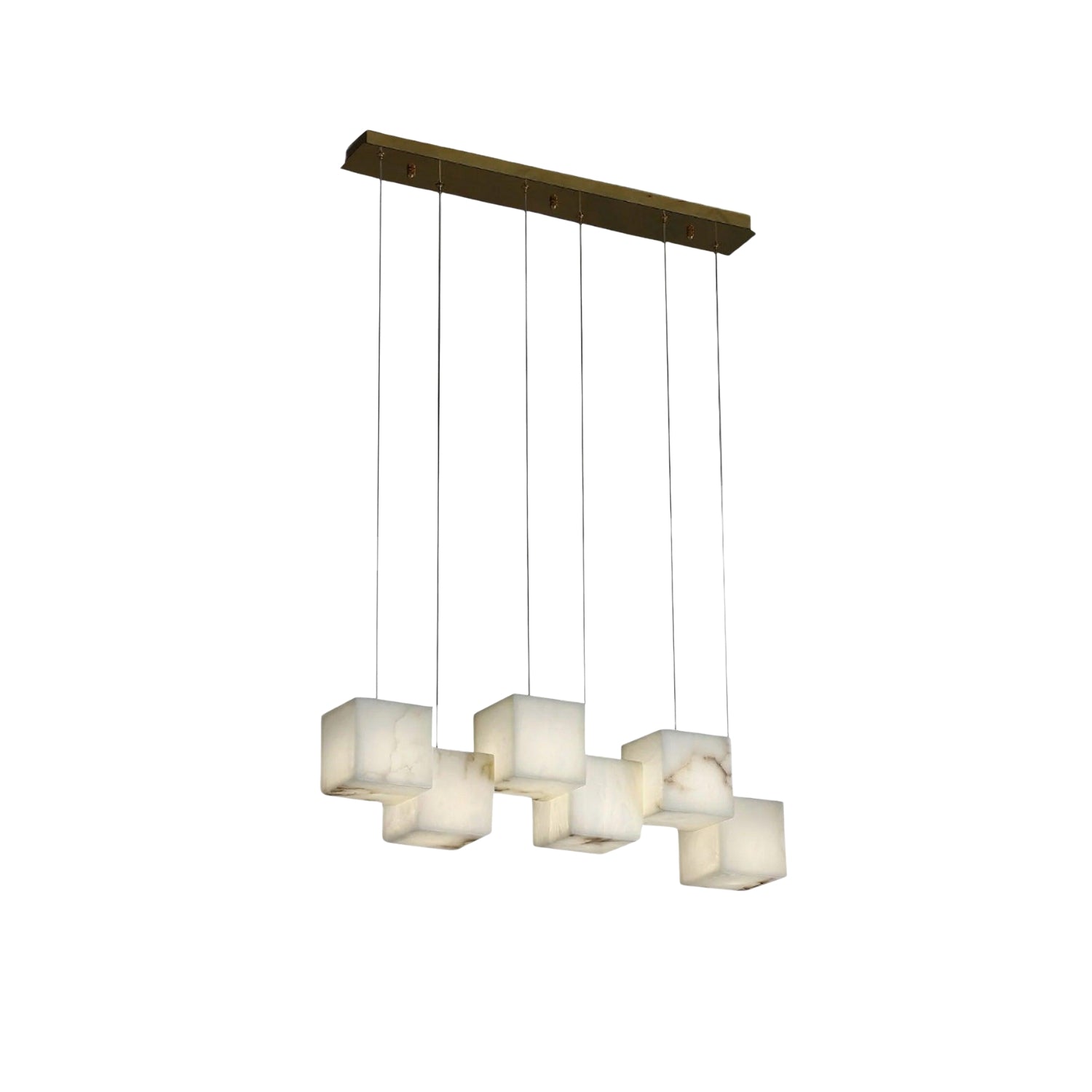 Box Line Alabaster Pendant Light