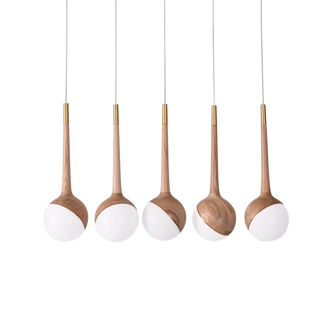 Mossy Drop Wooden Pendant Light