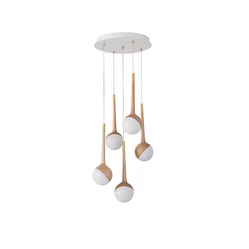 Mossy Drop Wooden Pendant Light