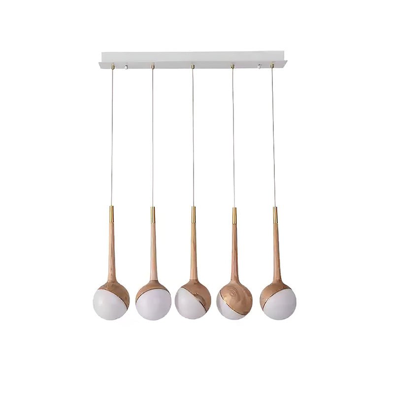 Mossy Drop Wooden Pendant Light