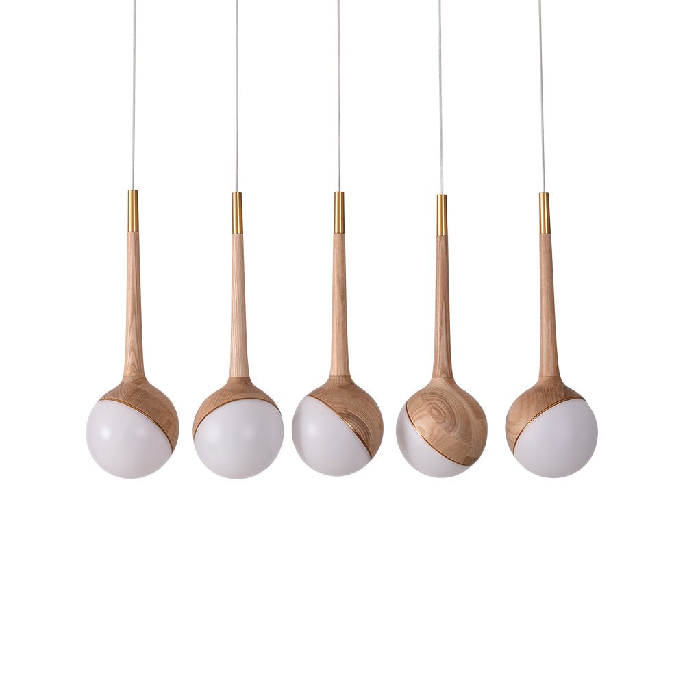 Mossy Drop Wooden Pendant Light