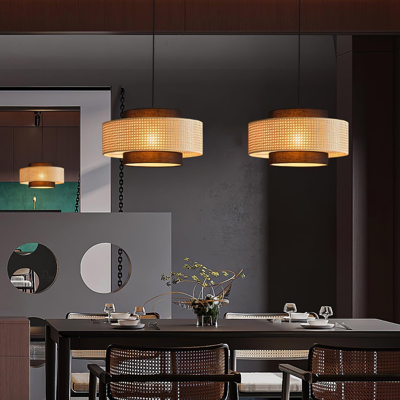 Delurso Japandi Style Pendant Light